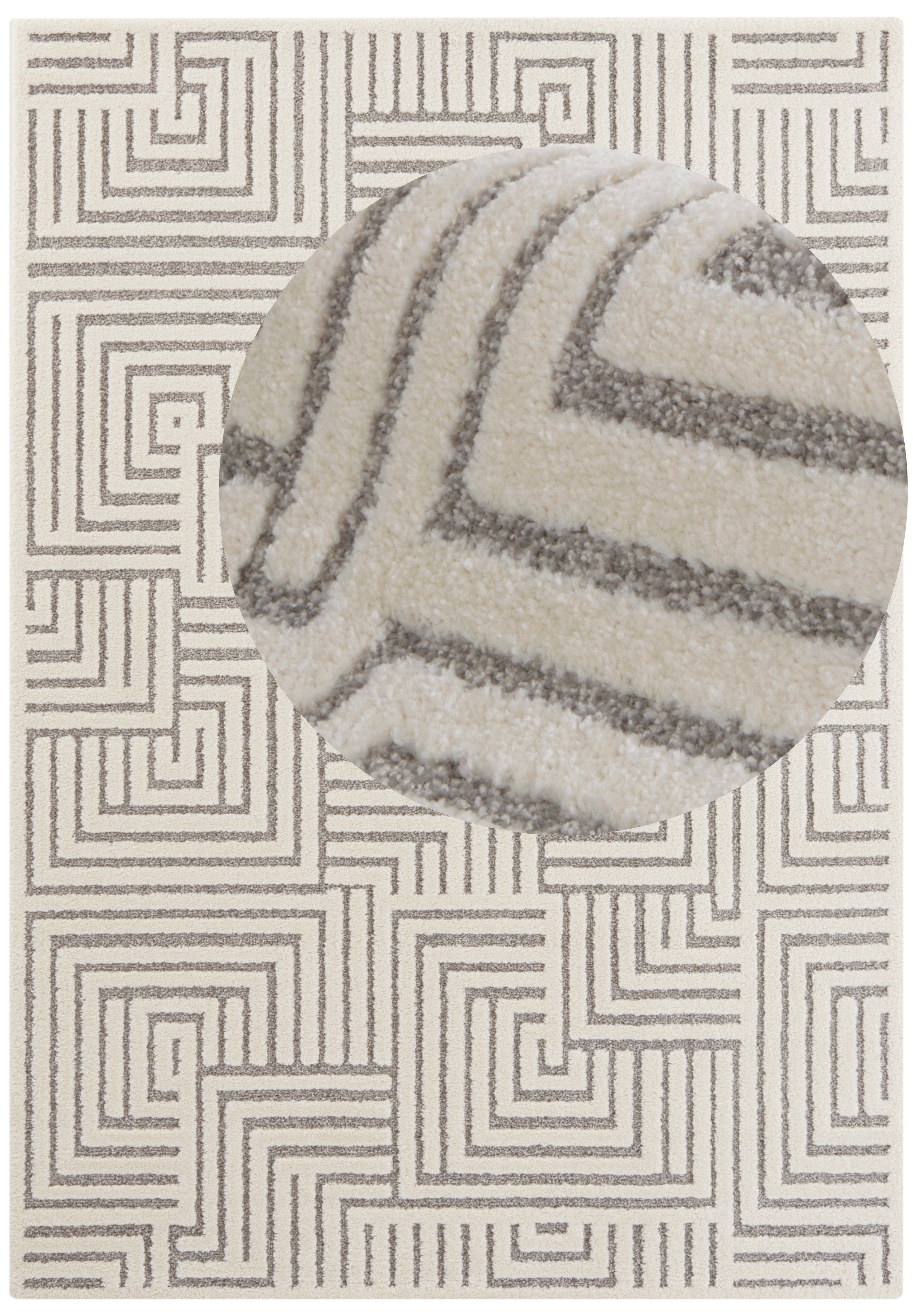 ELLE DECORATION Design-vloerkleed Manipu Zachte korte pool, reliëfeffect, modern, zacht, woonkamer