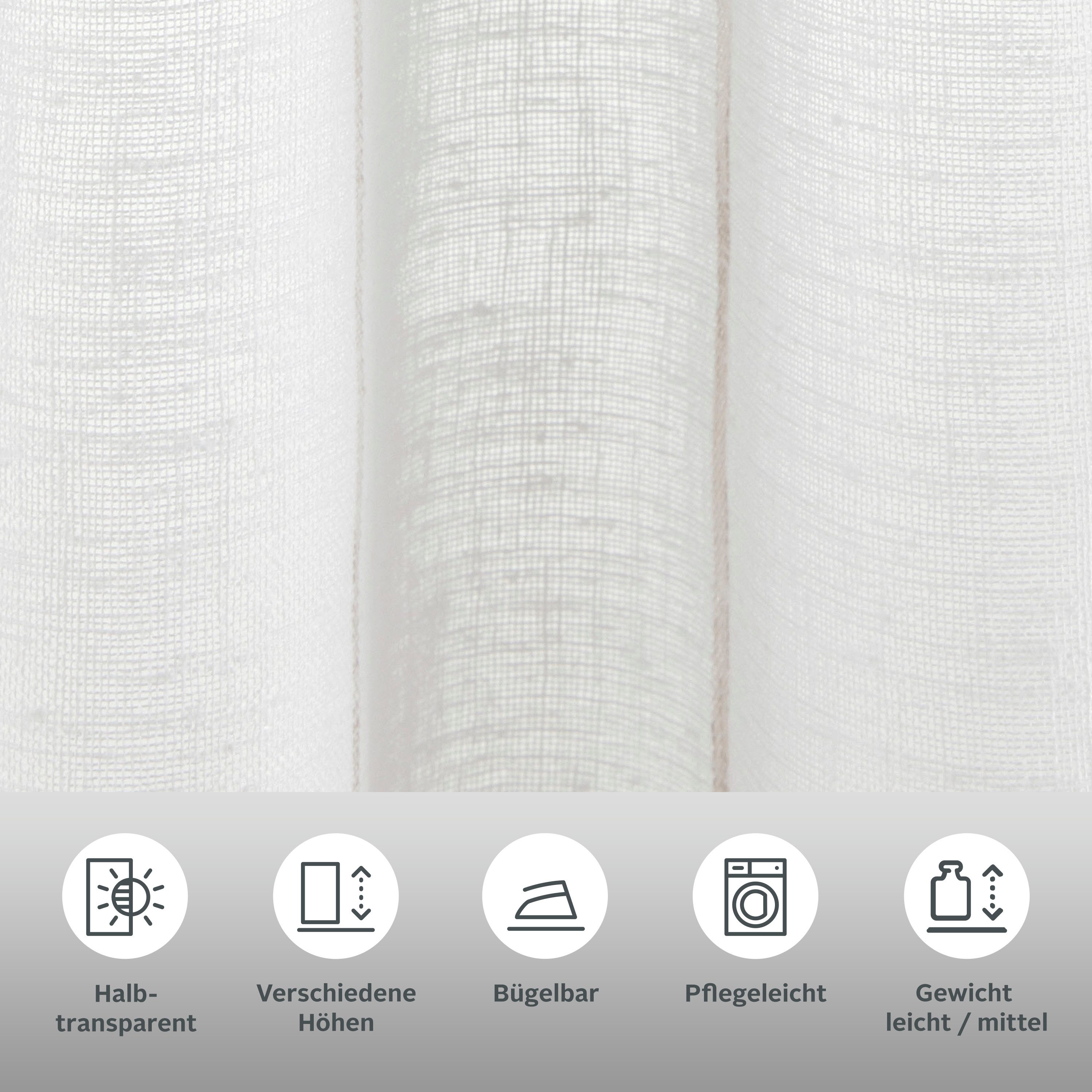 my home Valletje Clea Polyester, met lengtestrepen in grove structuur (1 stuk)