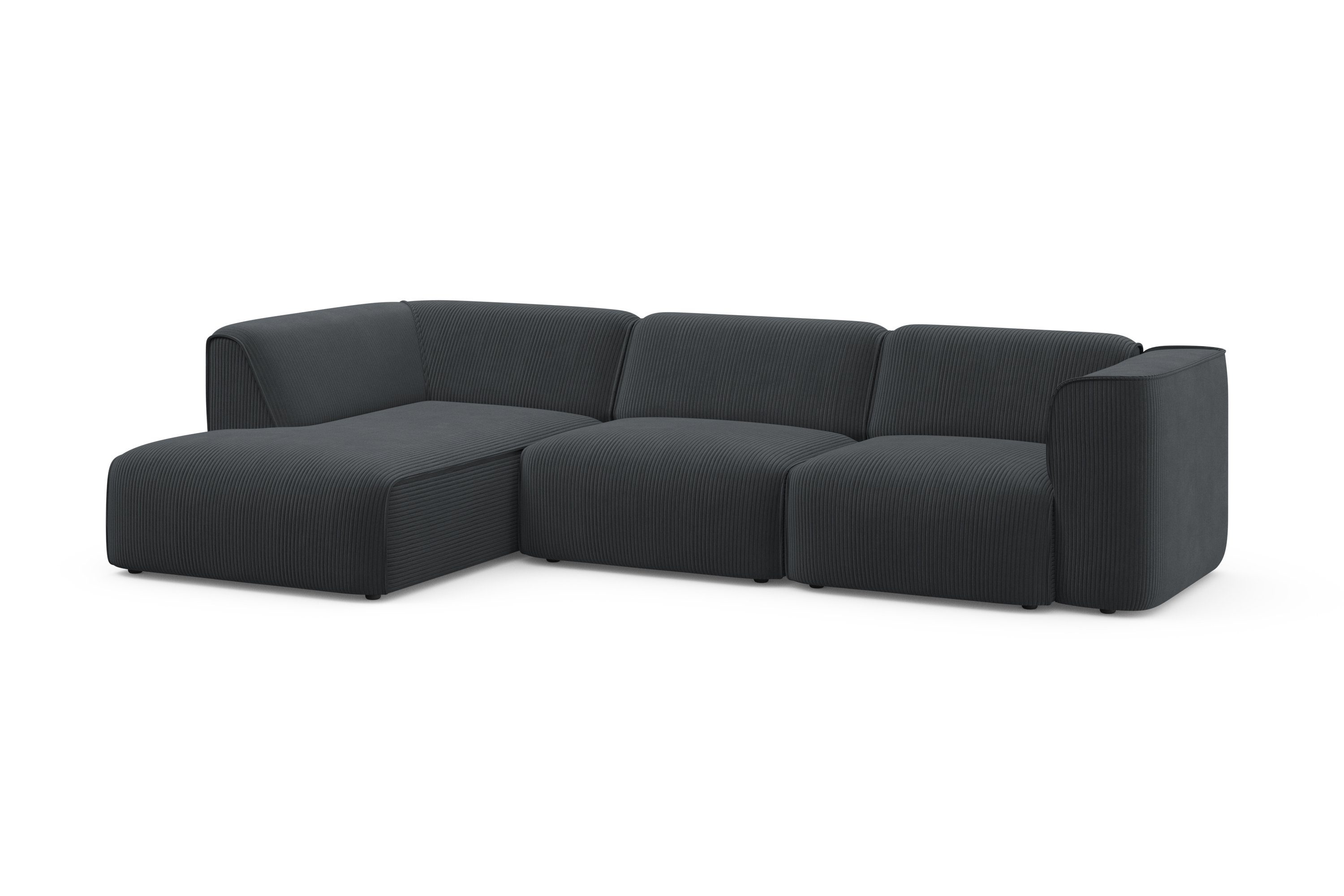 RAUM.ID Hoekbank Merid L-vorm, altijd uitbreidbaar met modules, B/D/H: 295/162/70 cm