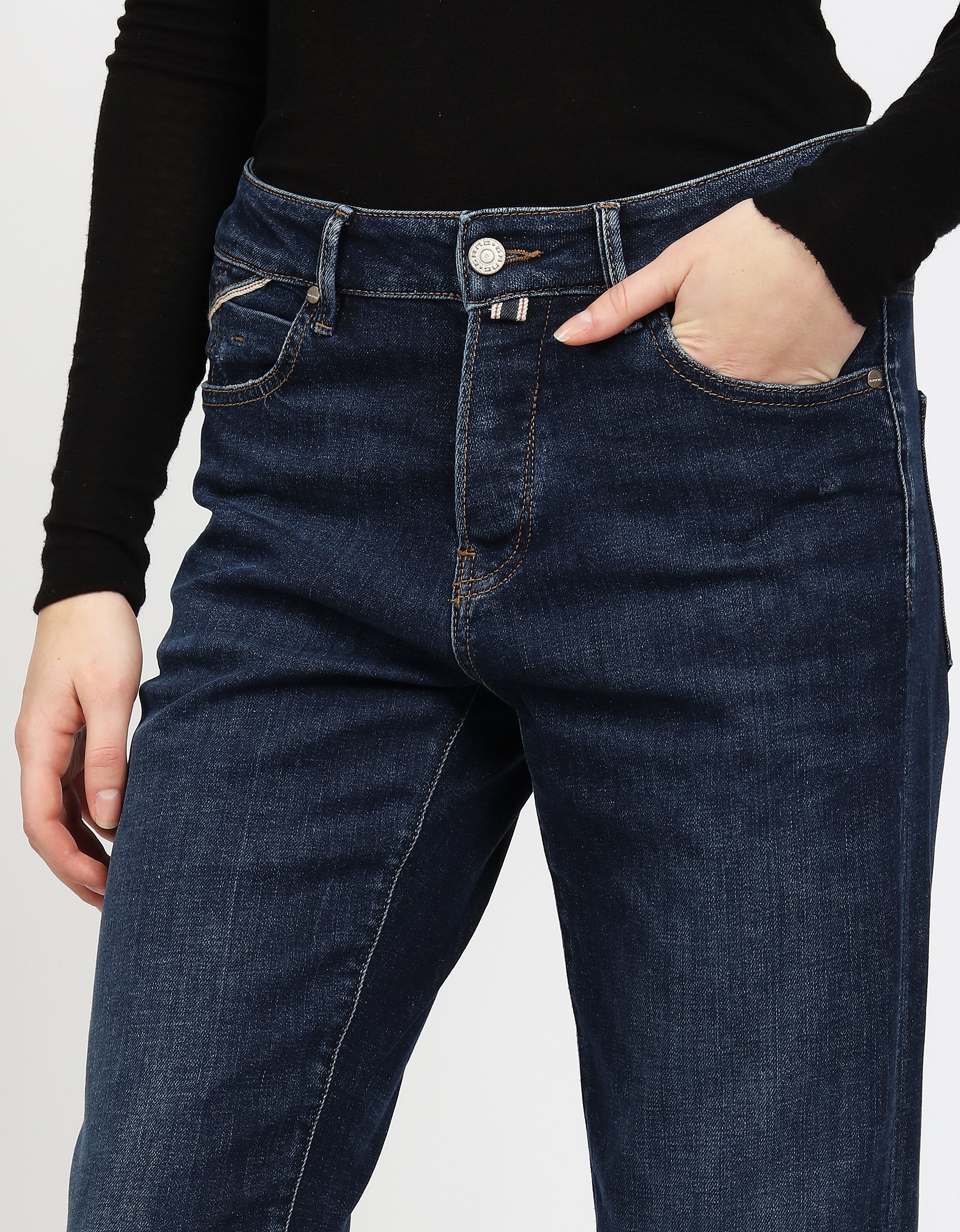 GANG Straight jeans 94Thelma met detail boven de muntzak
