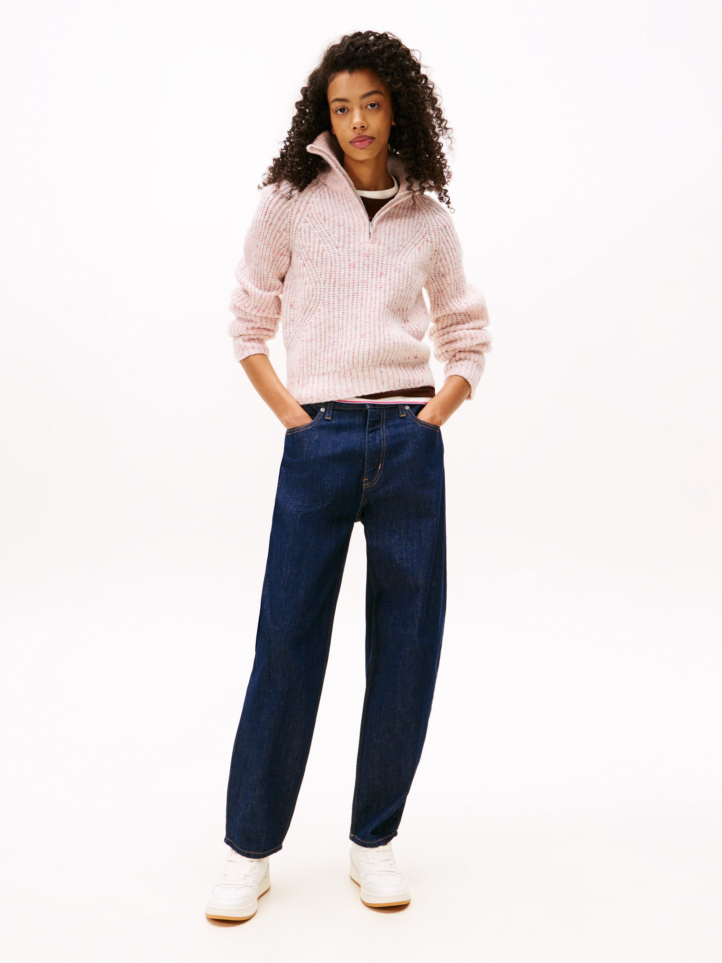 TOMMY JEANS Schipperstrui TJW NEP 1/4 ZIP SWEATER