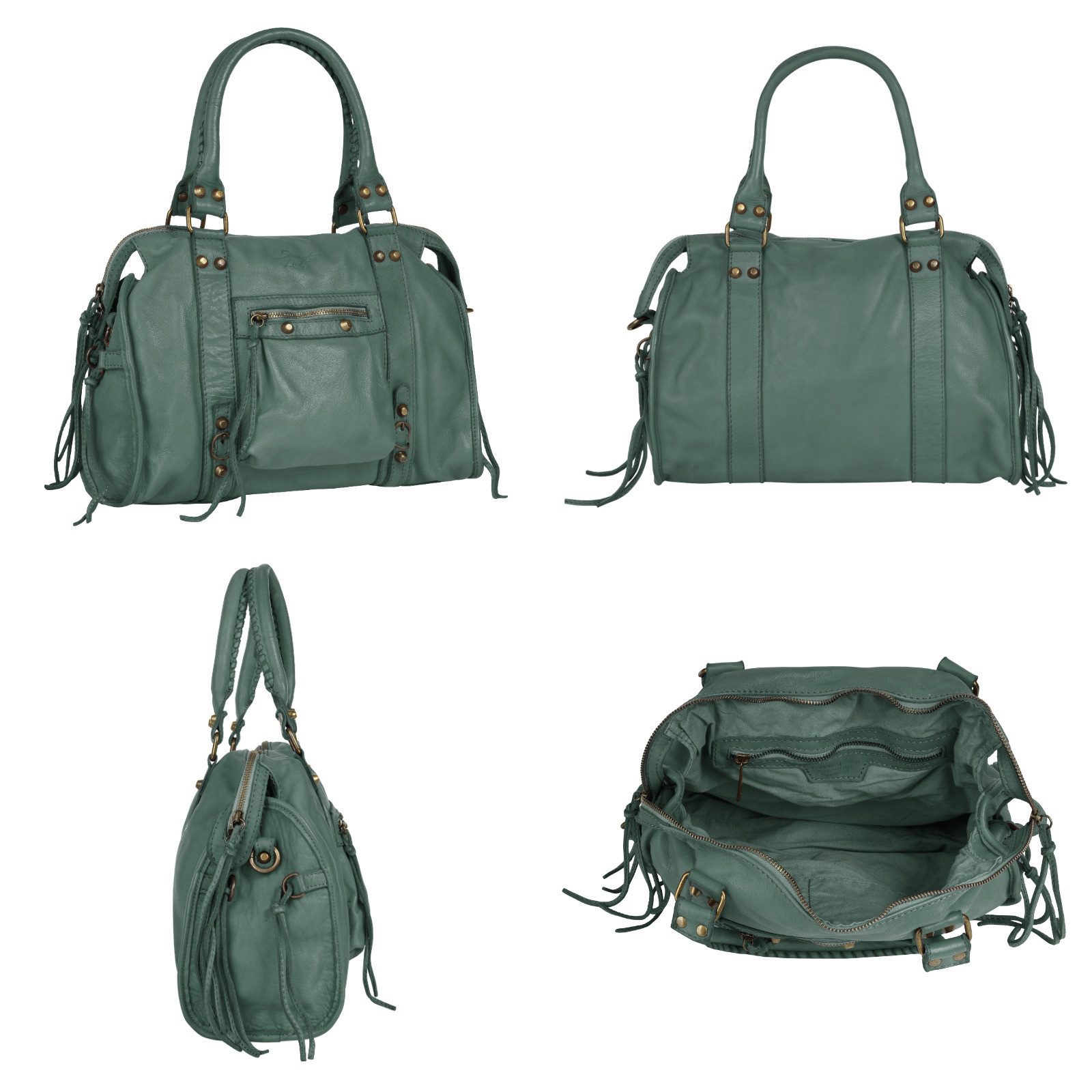 Samantha Look Shopper echt leer, made in italy (1-delig)