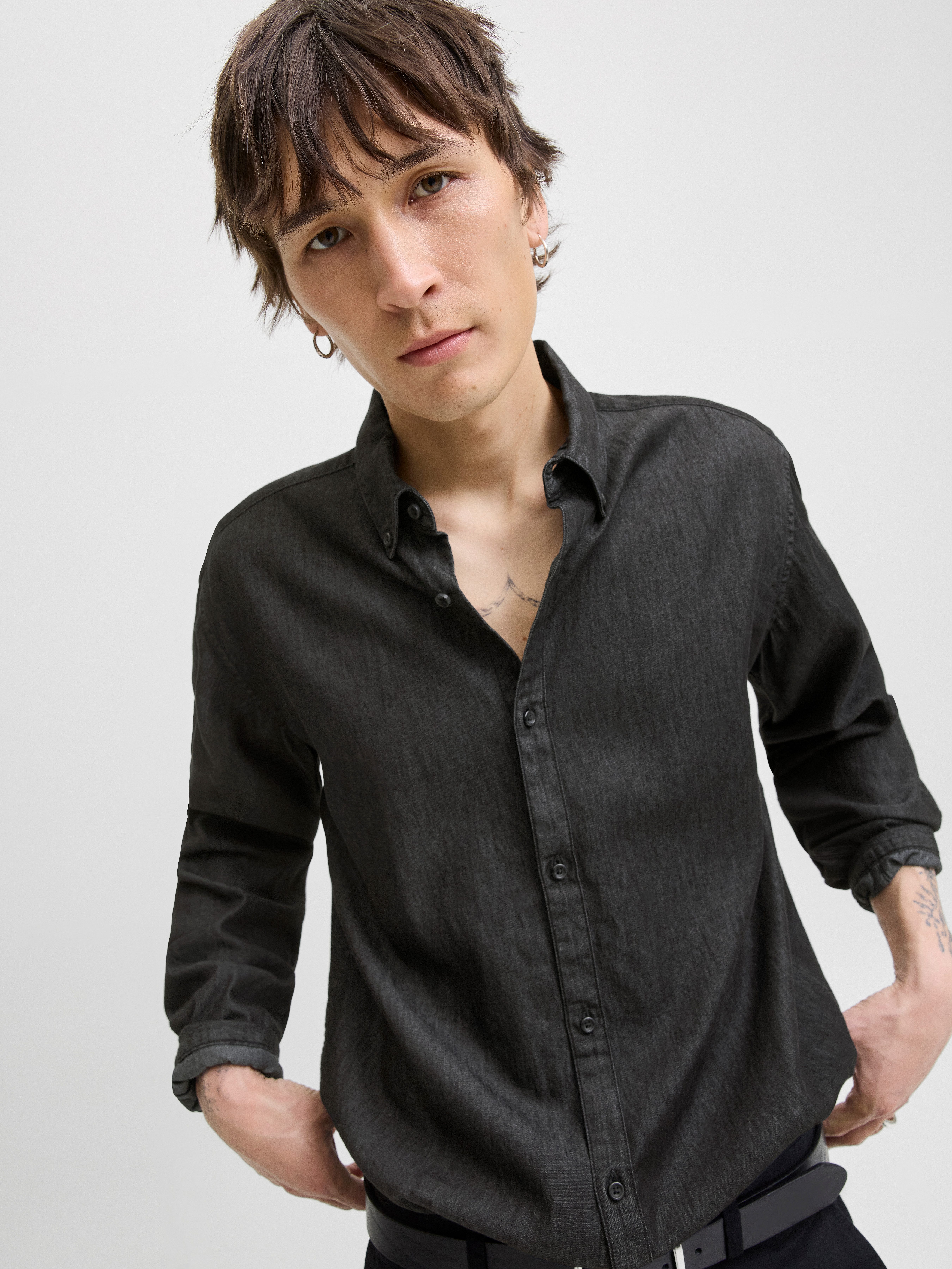 Jack & Jones Overhemd met lange mouwen JJEPERFECT DENIM SHIRT LS NOOS