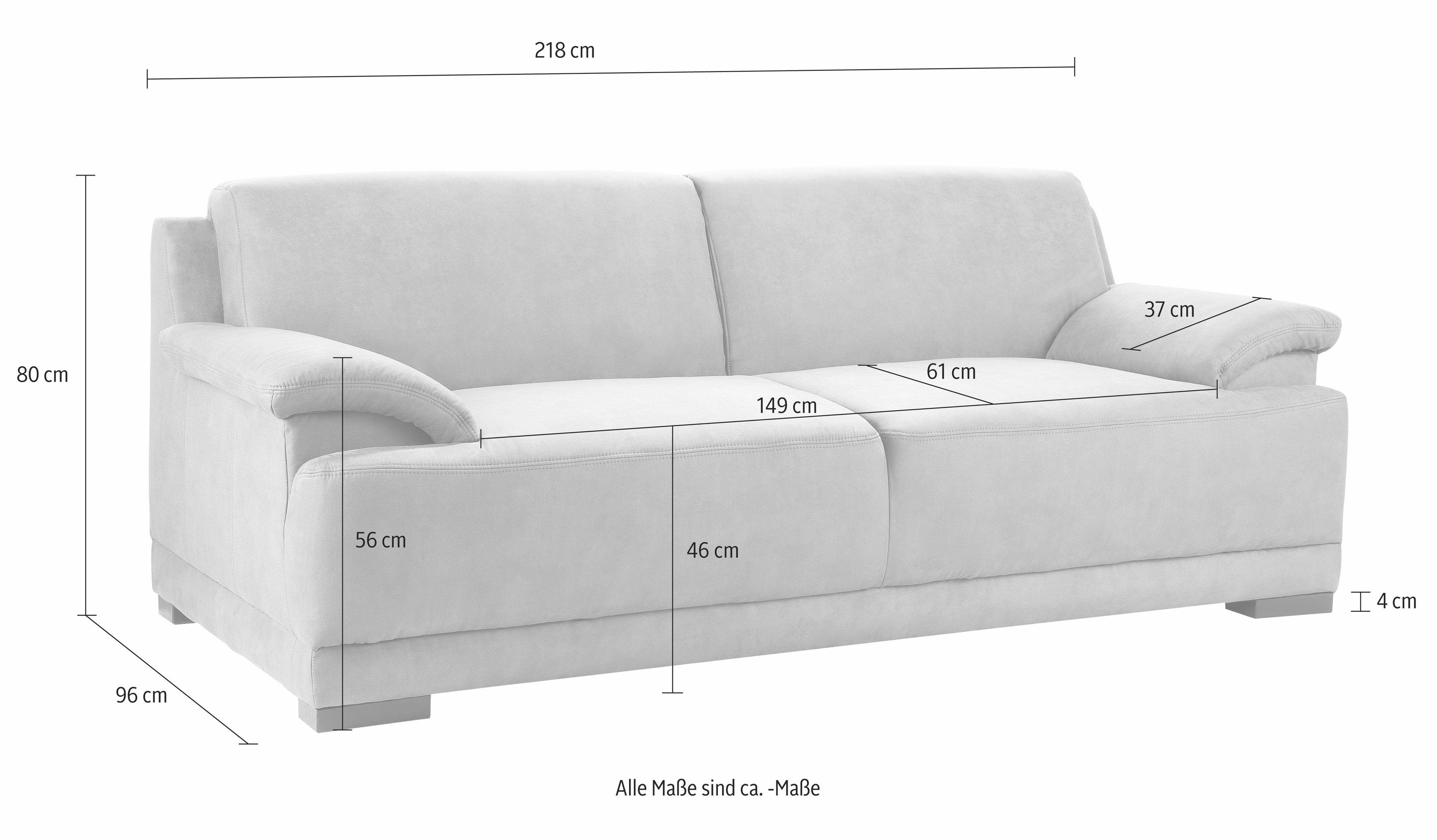 Home affaire 3-zitsbank Telos met boxspring ophanging