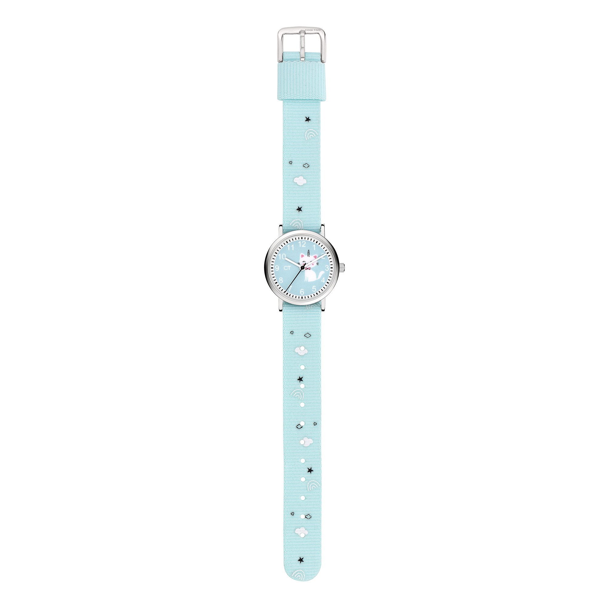 COOL TIME Kwartshorloge The Cool Cat Horloge, kinderhorloge, meisje, analoog