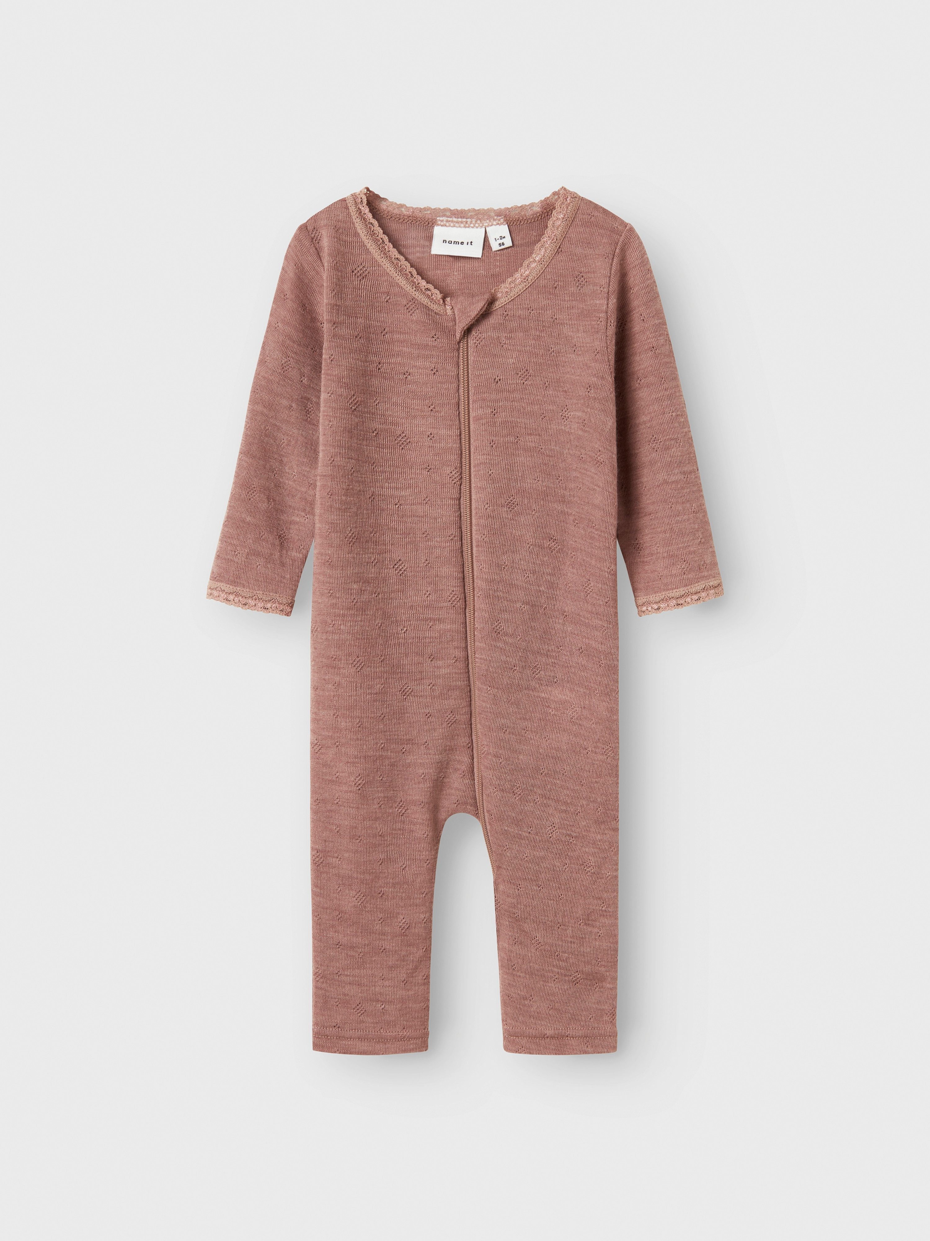 Name It Pyjama NBFWANG WOOL NEEDLE NIGHTSUIT SOLID NOOS