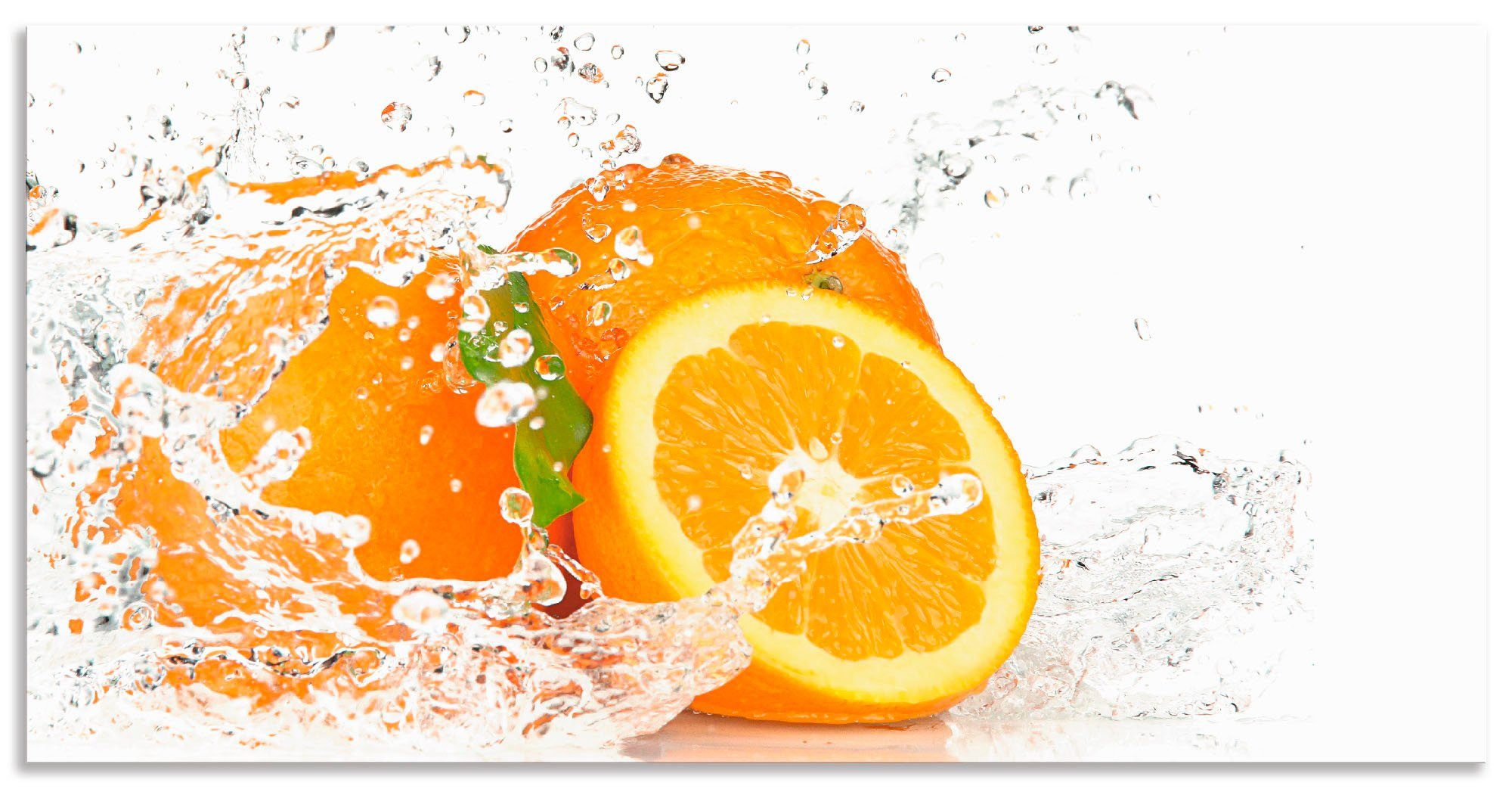 Artland Keukenwand Orange met spatwater zelfklevend in vele maten - spatscherm keuken achter kookplaat en spoelbak als wandbescherming tegen vet, water en vuil - achterwand, wandbe