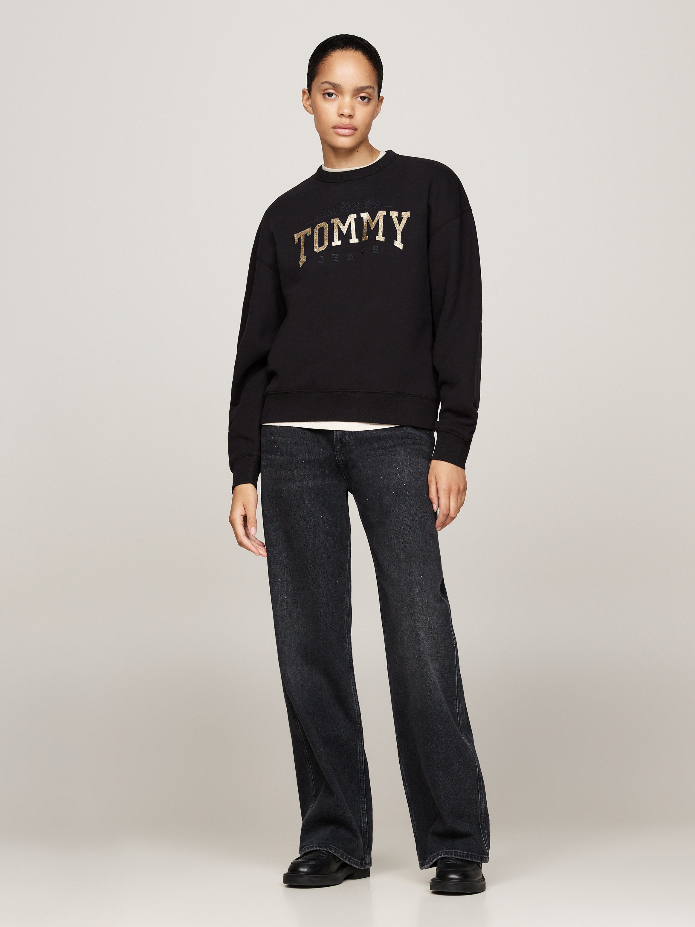 TOMMY JEANS Sweatshirt met glanzend logo