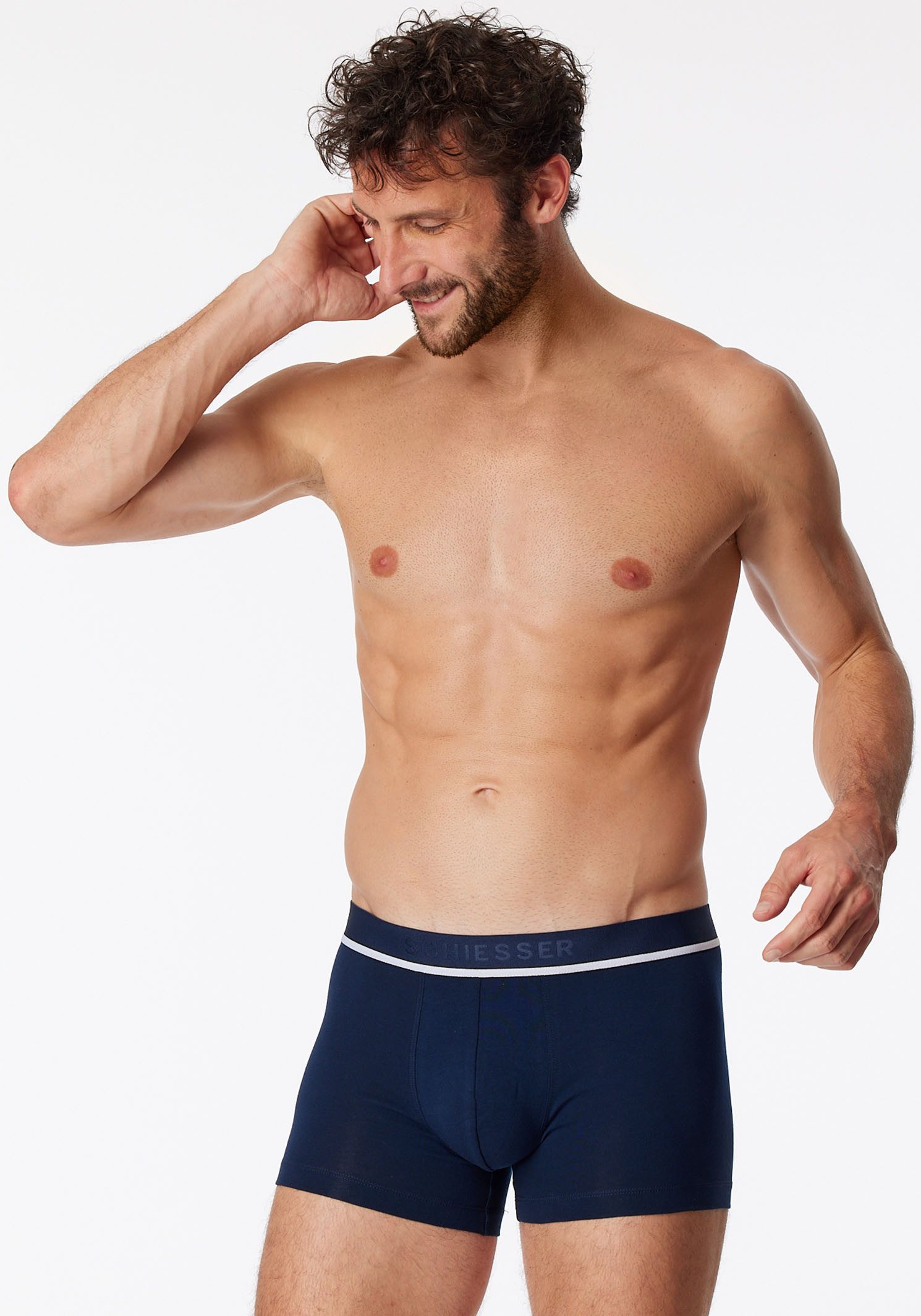 Schiesser Boxershort 95/5 met sportieve logo-webband (3 stuks)