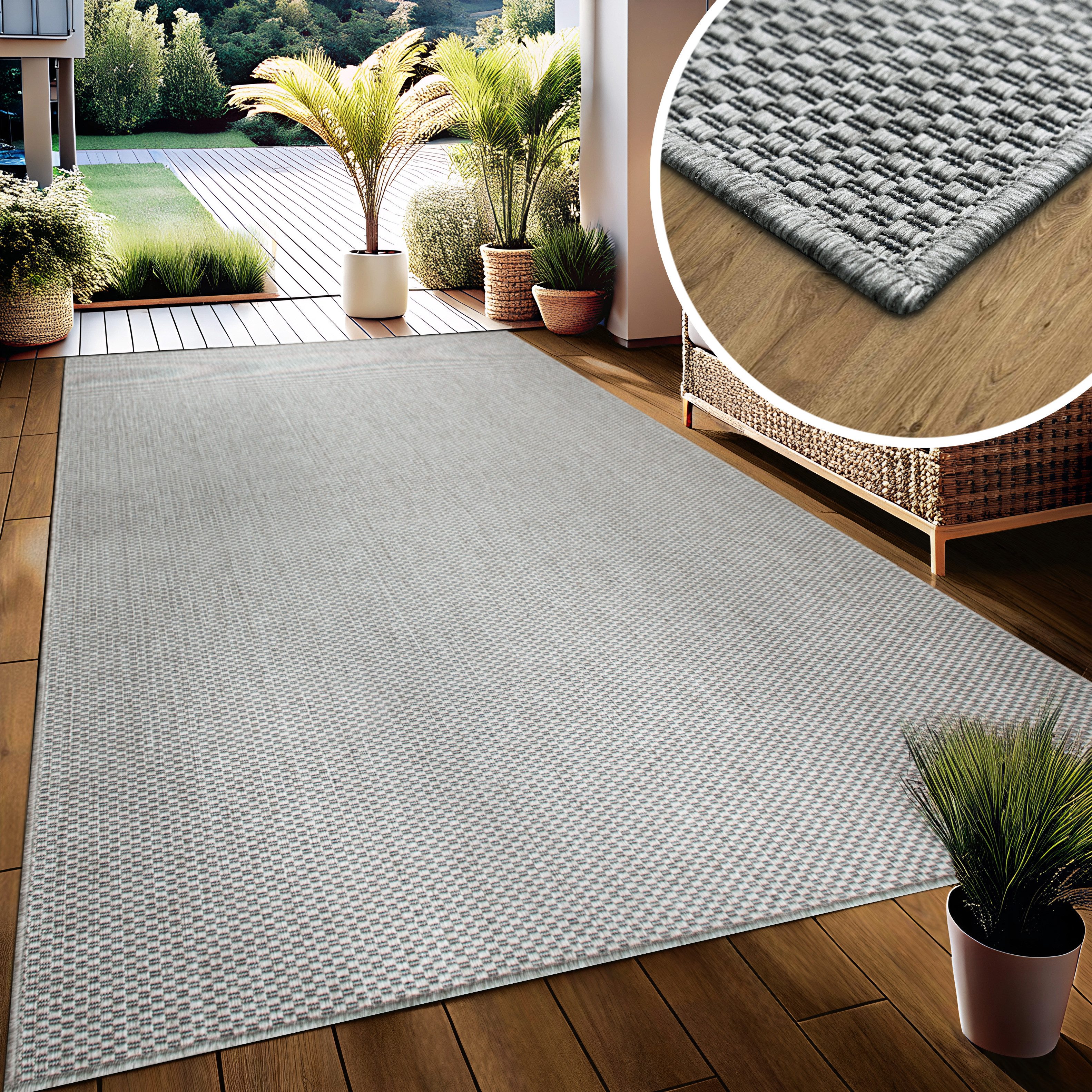 my home Vloerkleed Venetië is ook als loper verkrijgbaar Geschikt voor binnen en buiten, sisal-look, weerbestendig & uv-bestendig