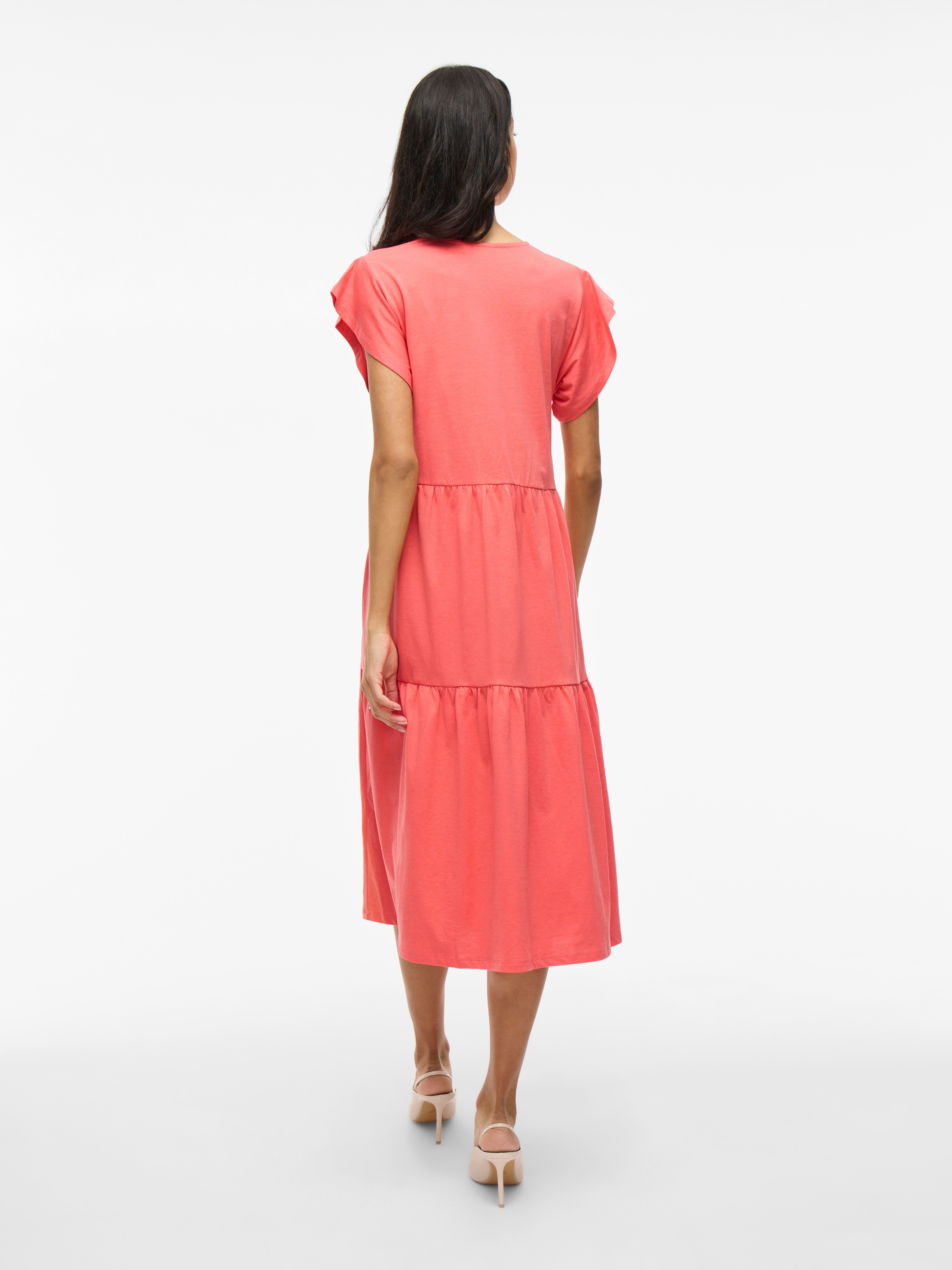 Vila Zomerjurk VISUMMER S/S MIDI DRESS - NOOS