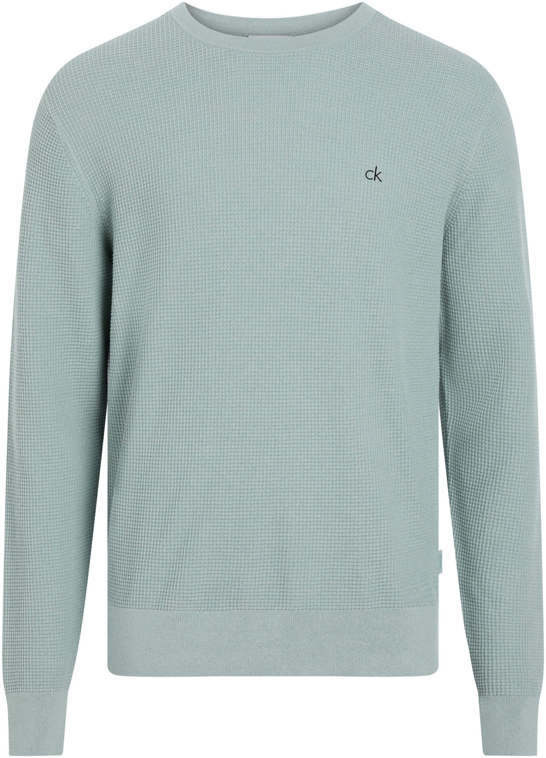 Calvin Klein Trui met ronde hals WAFFLE STRUCTURE SWEATER