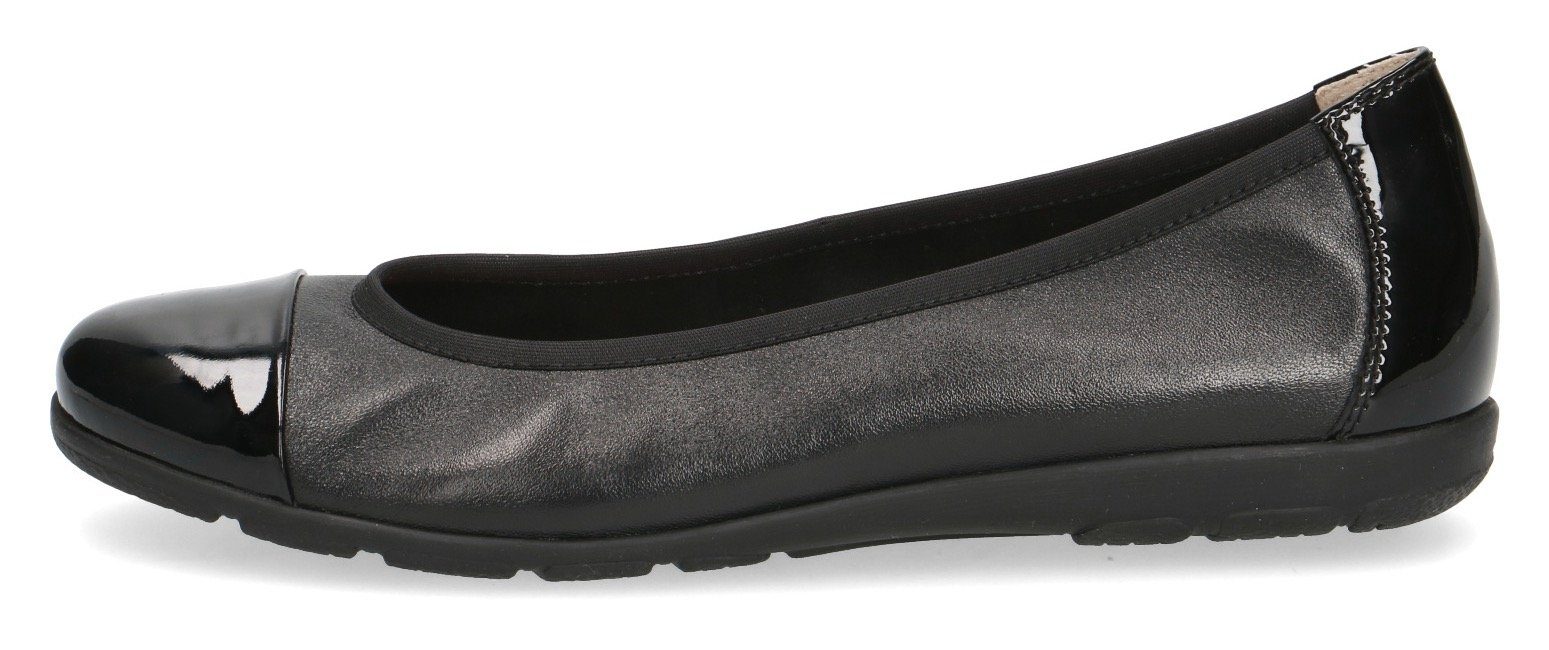 Caprice Ballerina's Loafer, slipper, feestdagsschoen met lakdetails