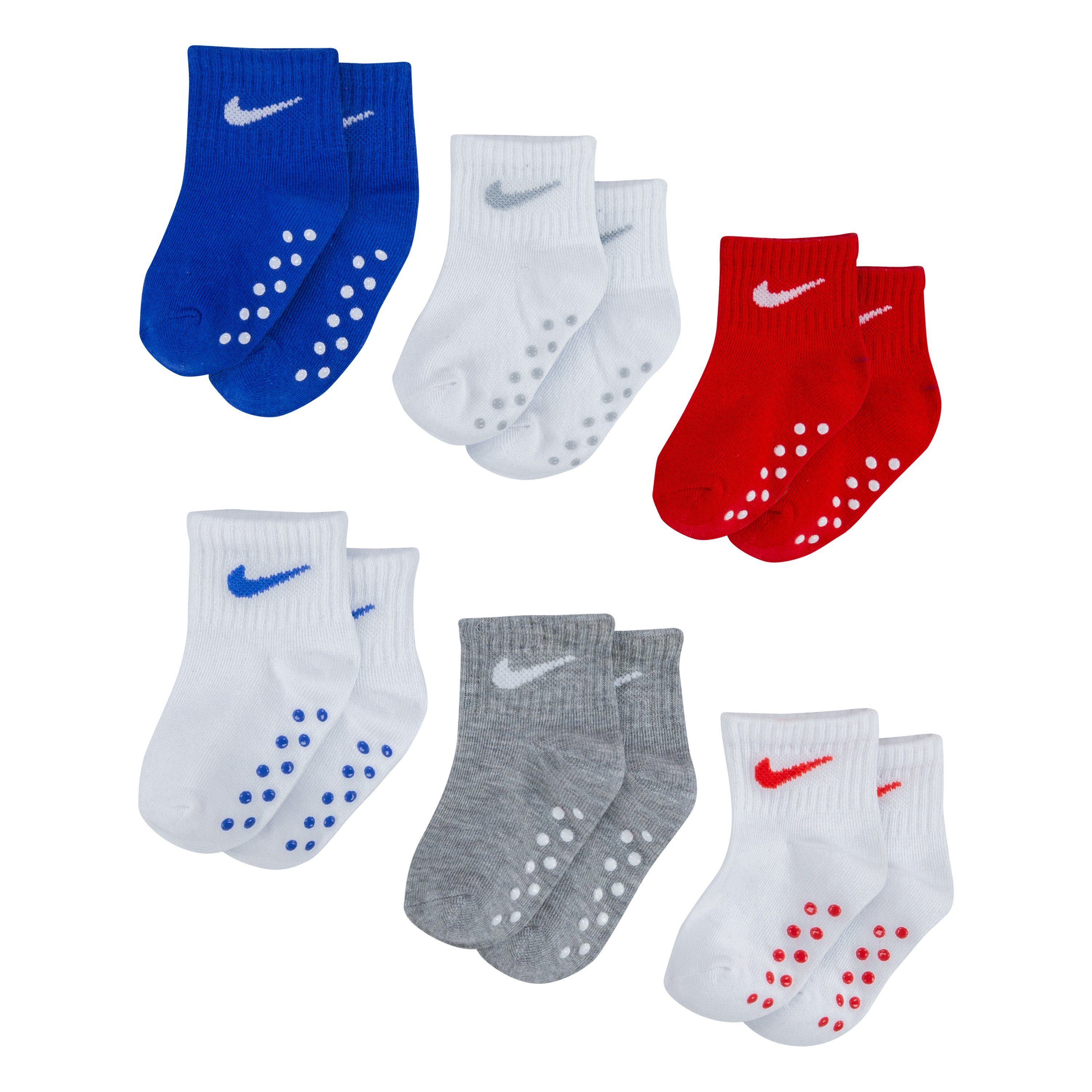 Nike Sportswear ABS-sokken POP COLOR GRIPPER INFANT/TODDLER AN (set, 6 paar) jongens sportsokken maat 86-92 multicolor