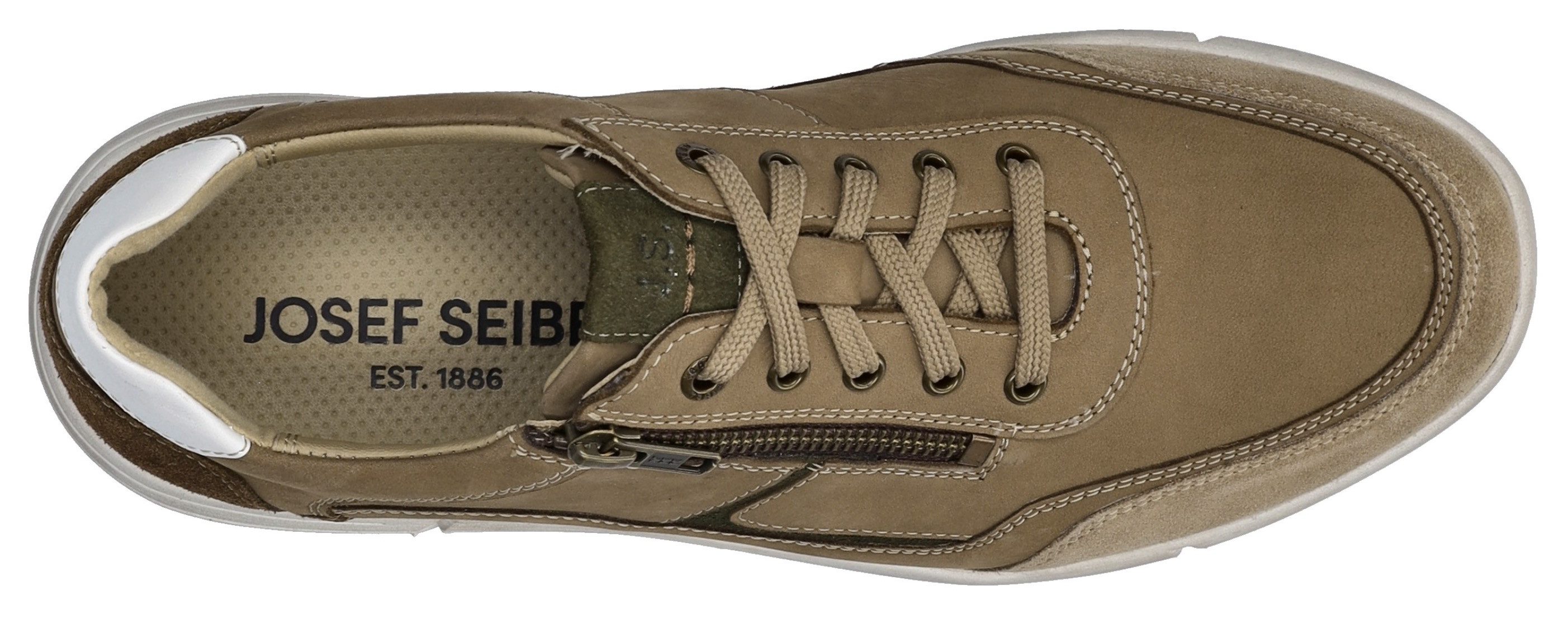 Josef Seibel Sneakers Enrico 33 , veterschoen, comfort-schoen, vrijetijdsschoen met rits