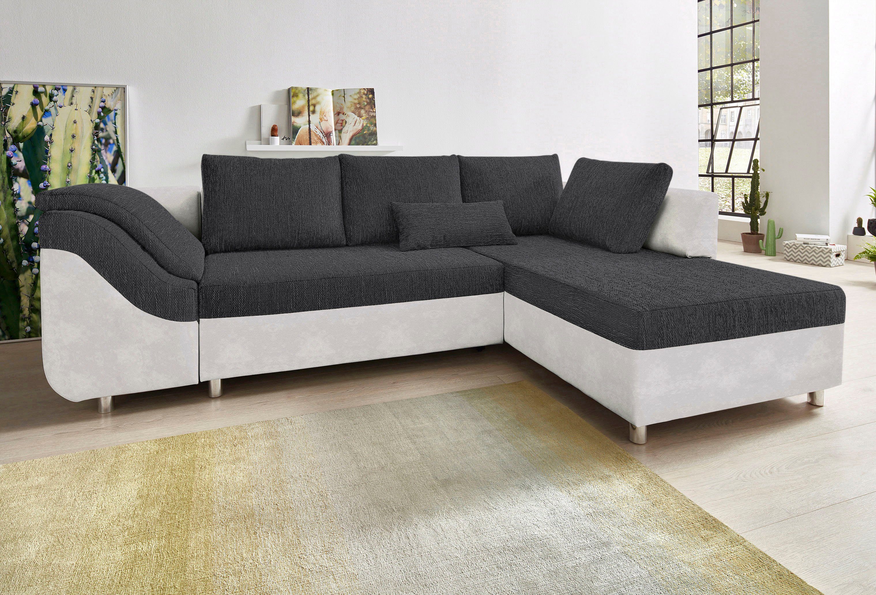 COLLECTION AB Hoekbank Sally L-vorm met en zonder slaapfunctie, inclusief losse rug- en sierkussens
