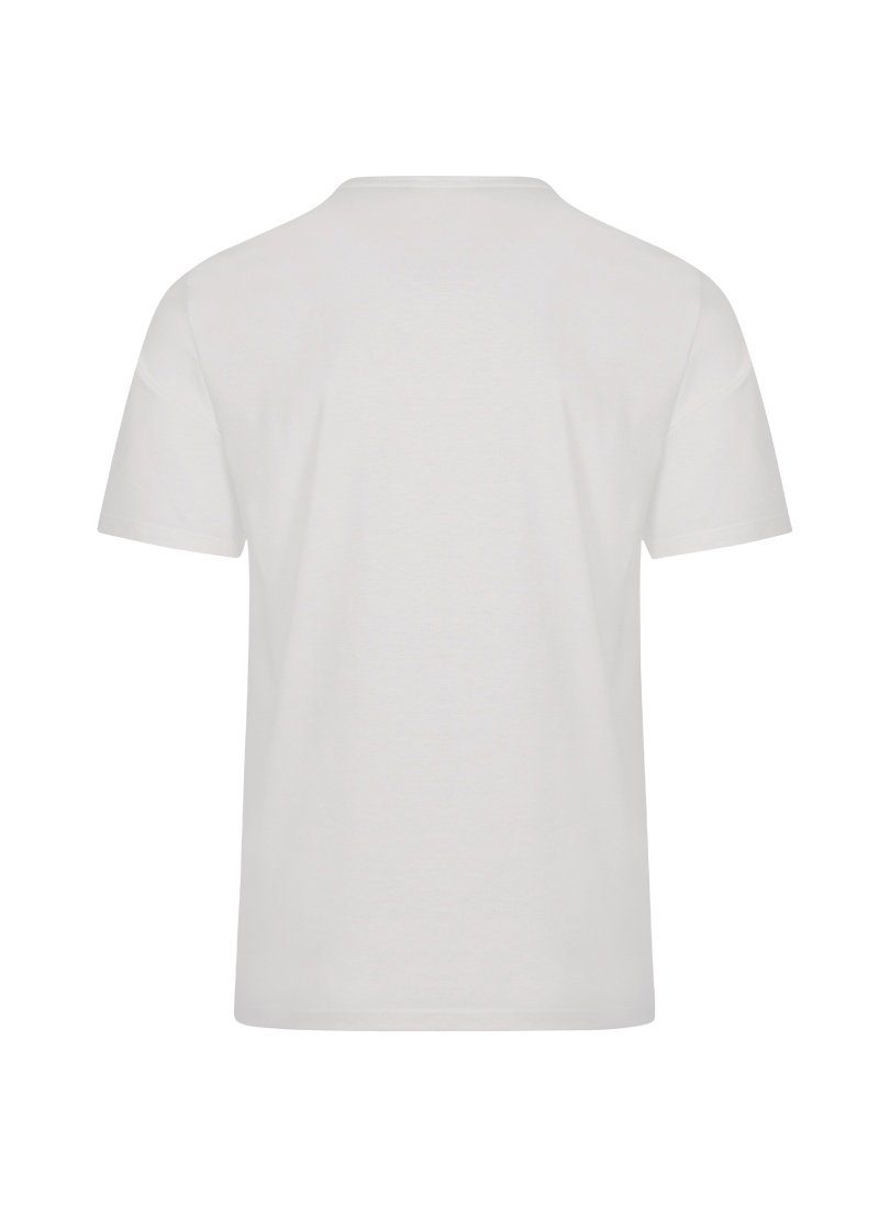 Trigema T-shirt TRIGEMA T-shirt met knooplijst DELUXE katoen (1-delig)