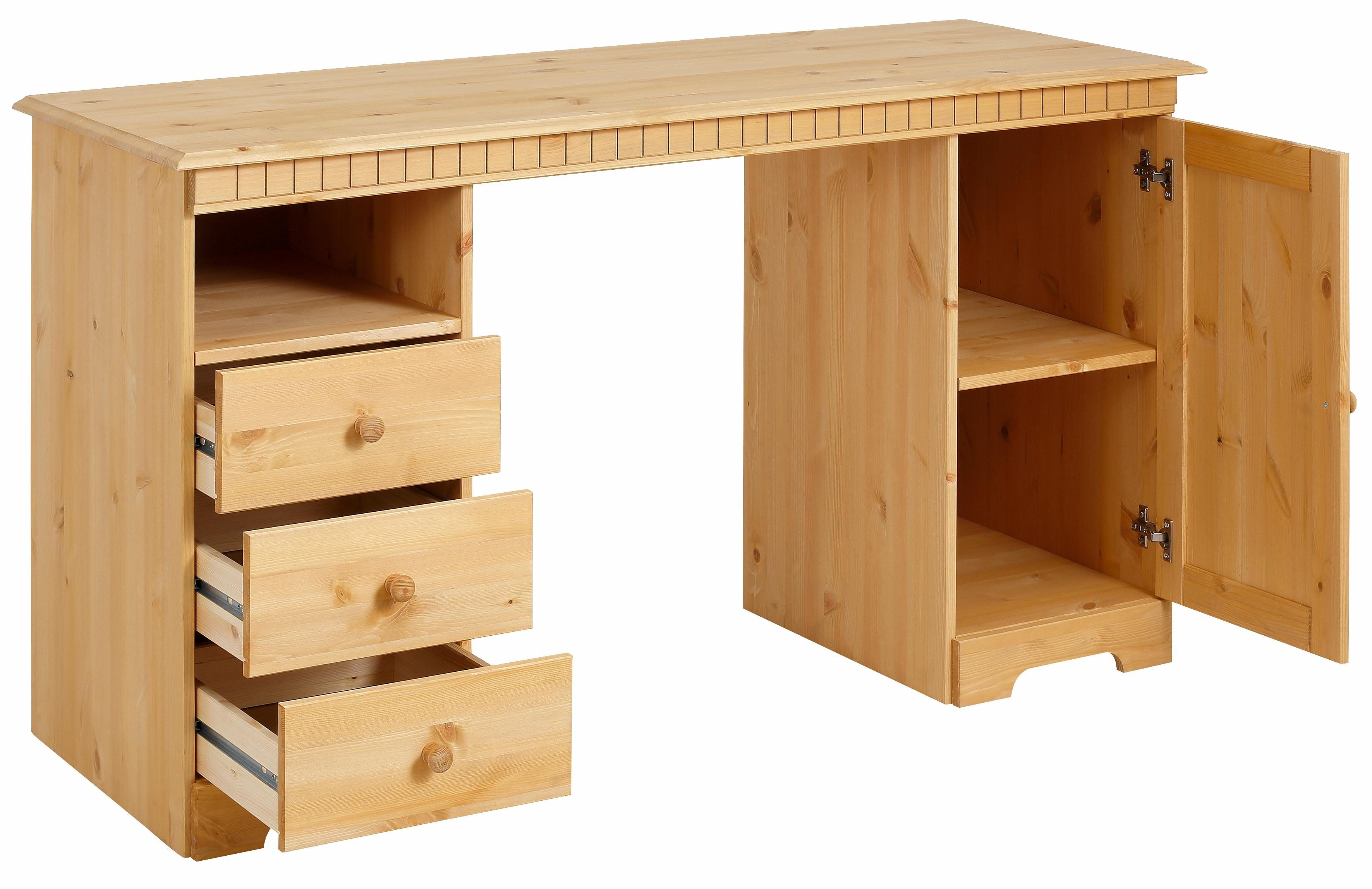 Home affaire Bureau Lisa van massief hout, in verschillende kleurvarianten, breedte 140 cm