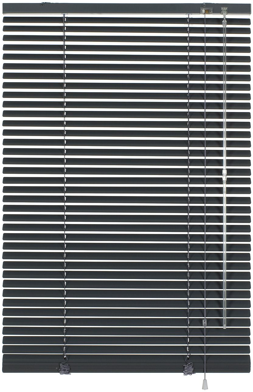 GARDINIA Jaloezie Aluminium-jaloezie 25 mm Jaloezieladderbanden in kleur bijpassend (1 stuk) vouwgordijnen & jaloezieën maat H/B: 175/90 cm zwart
