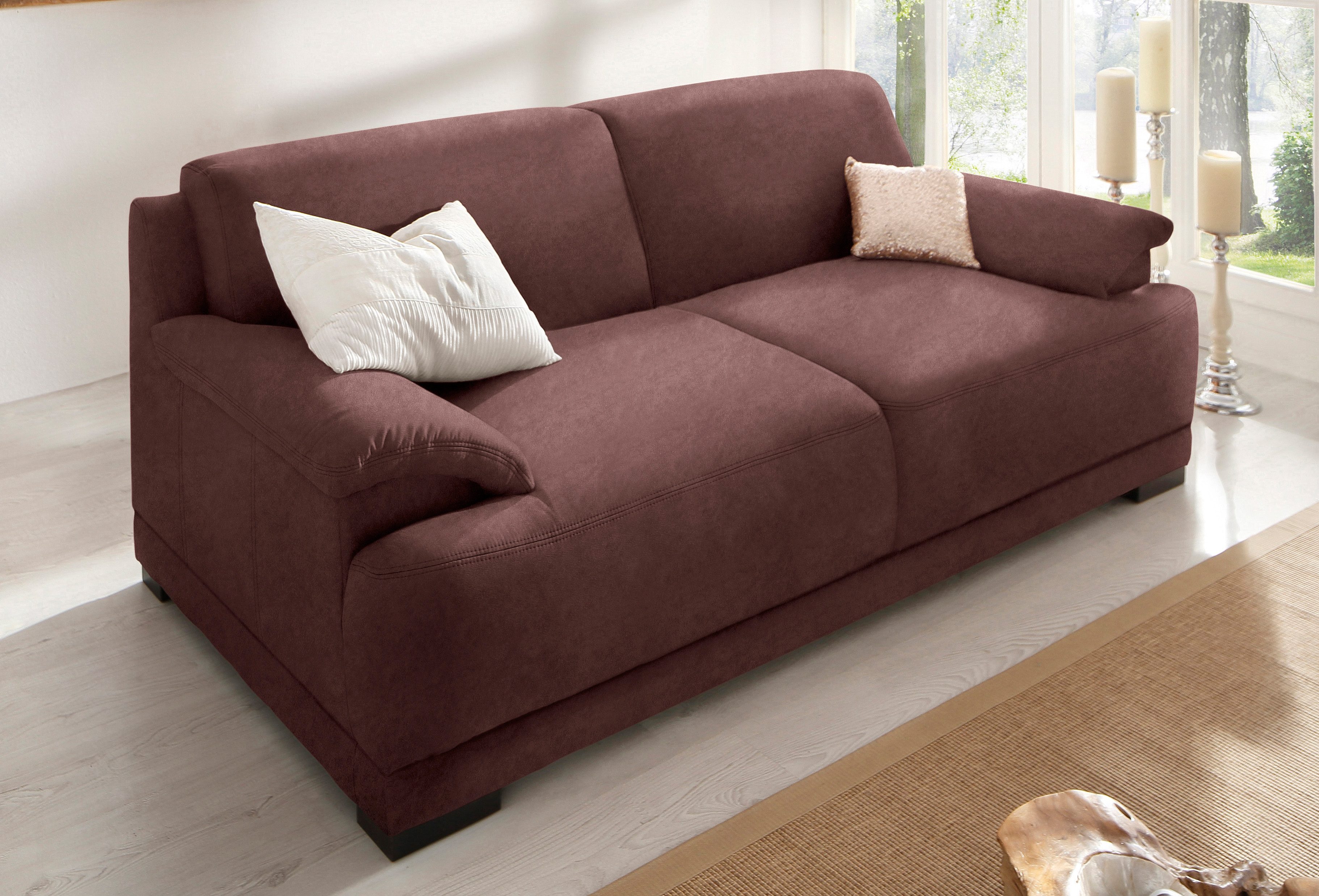 Home affaire 3-zitsbank Telos met boxspring ophanging bruin, 3-zitsbanken