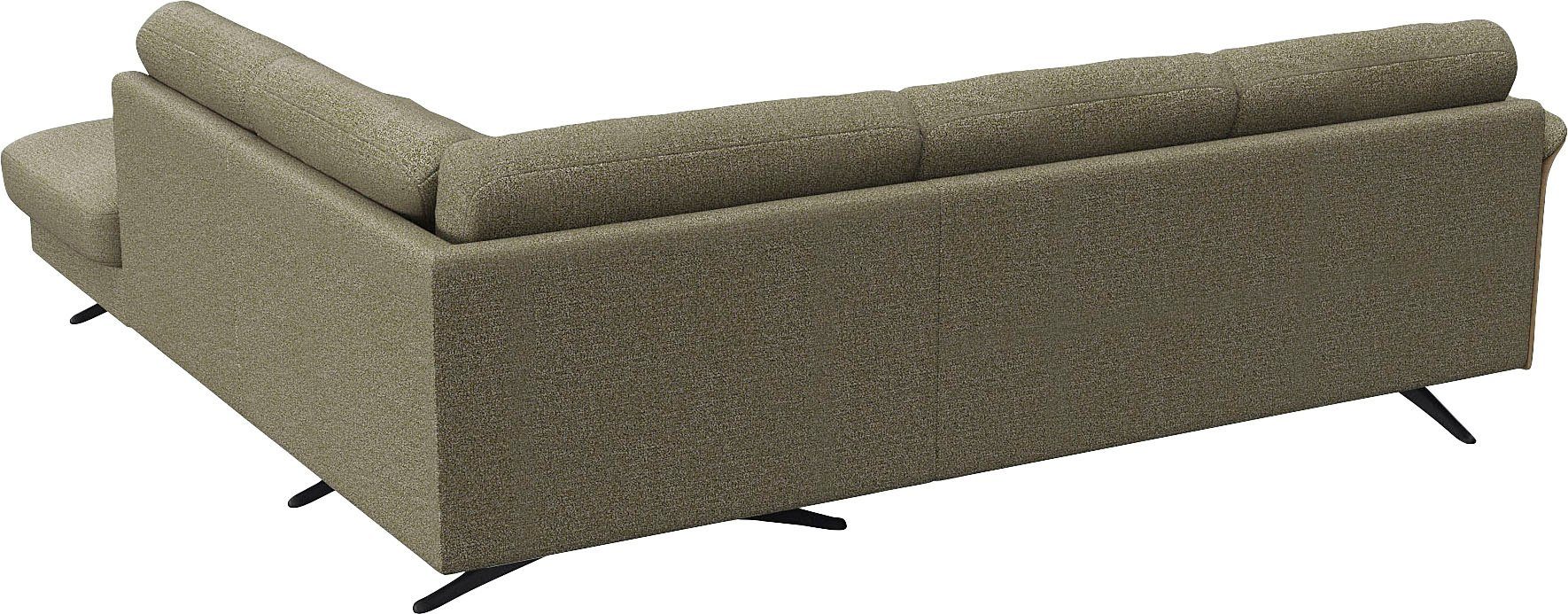 FLEXLUX Hoekbank Glow, super comfortabel door hoogwaardige zitconstructie met binnenvering, L-vorm