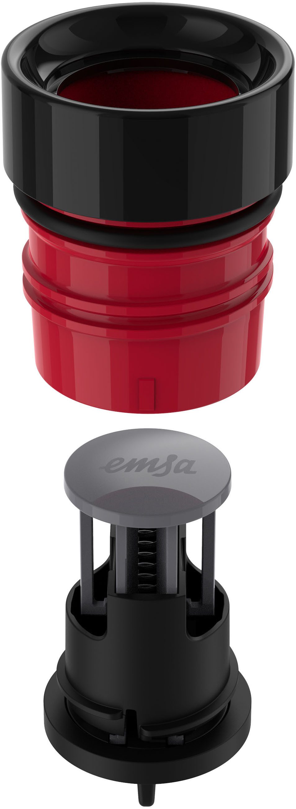 Emsa Thermosfles Drinkfles Bludrop Roestvrij staal, Quick-Press deksel, 360° drinkplezier, 12 uur warm/24 uur koel (1-delig)