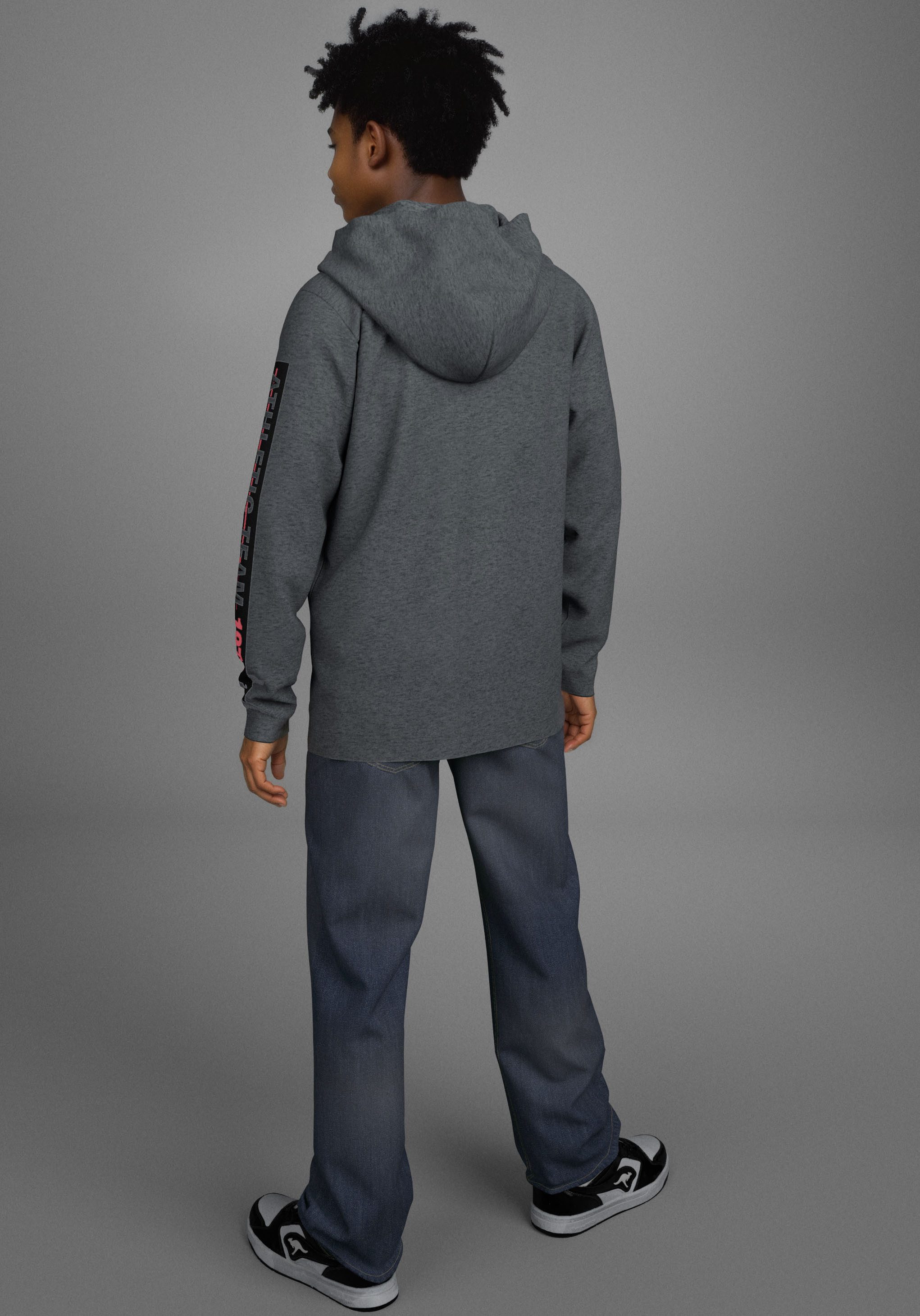 KangaROOS Capuchonshirt Shirt met mouwprint