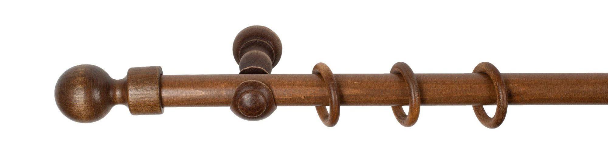SN DECO GROUP Gordijnroede Giro 28 mm, hout, verschillende lengtes en kleuren, compleet set
