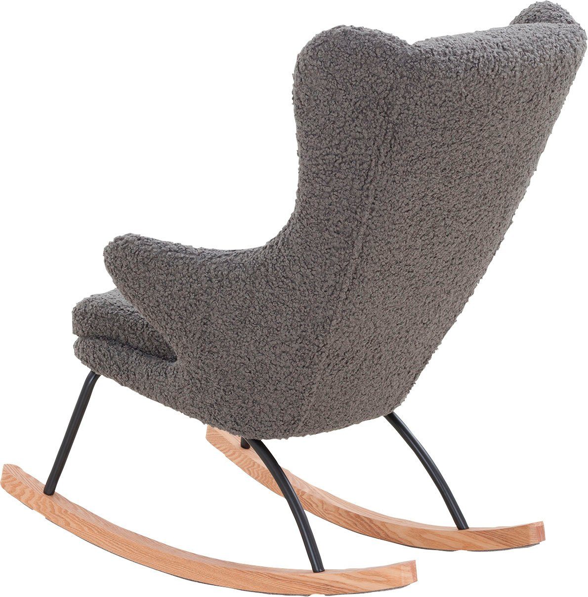 SalesFever Schommelstoel Bekleding in imitatiebont-look