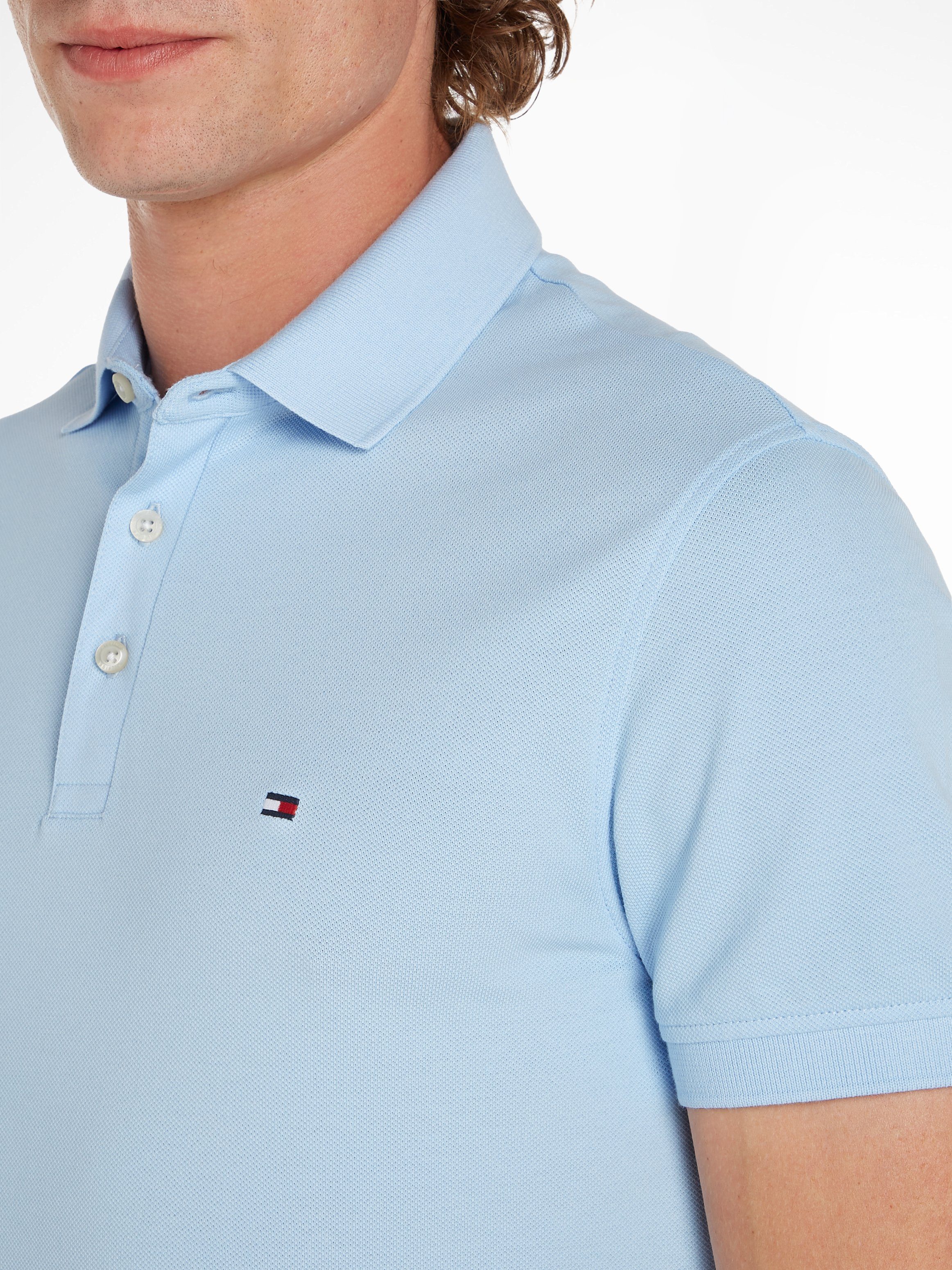 Tommy Hilfiger Poloshirt 1985 SLIM POLO van iets gestructureerd piqué