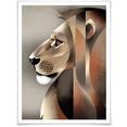 wall-art poster lion poster, artprint, wandposter (1 stuk) multicolor