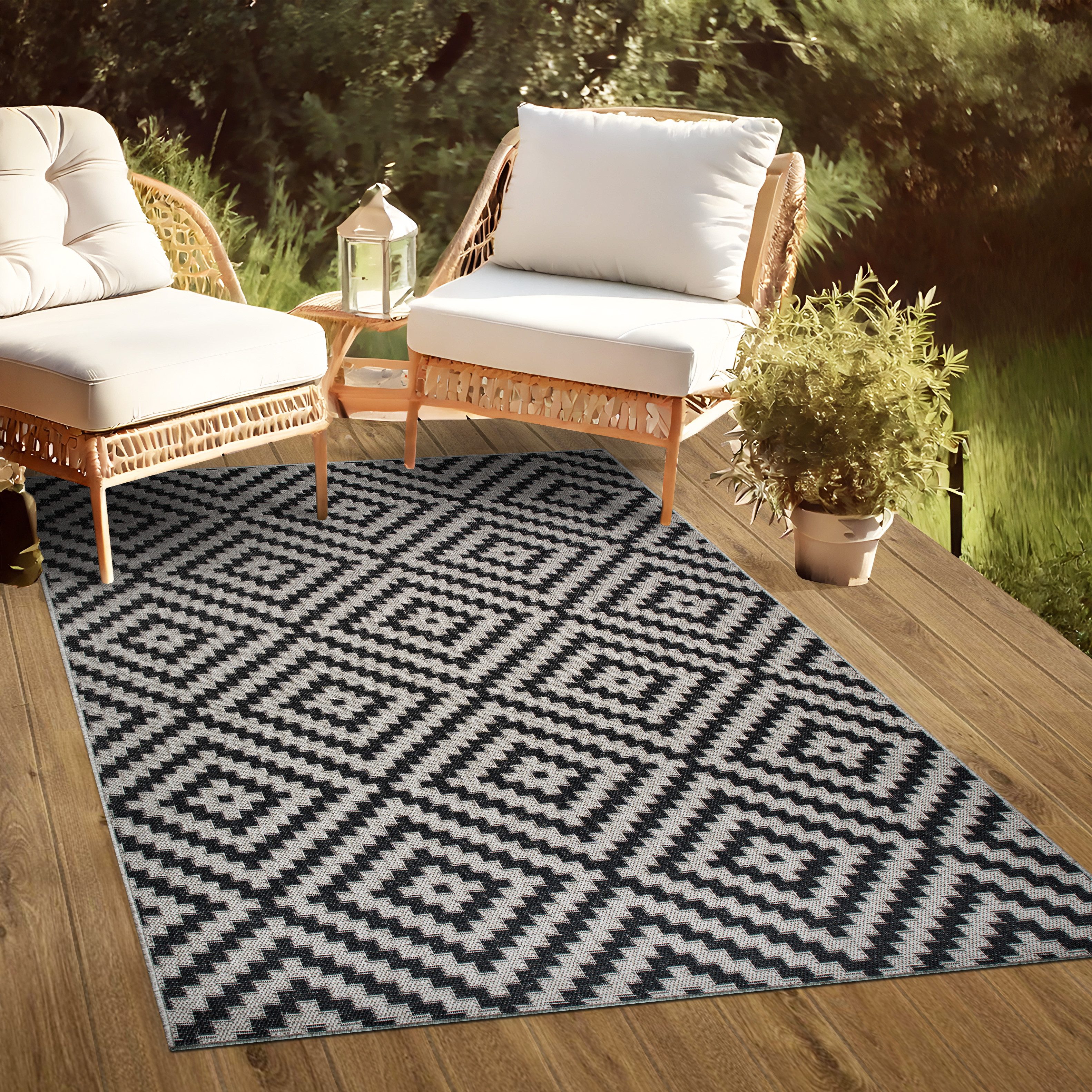 my home Vloerkleed Cordoba is ook als loper verkrijgbaar Geschikt voor binnen en buiten, sisal-look, weerbestendig & uv-bestendig, boho