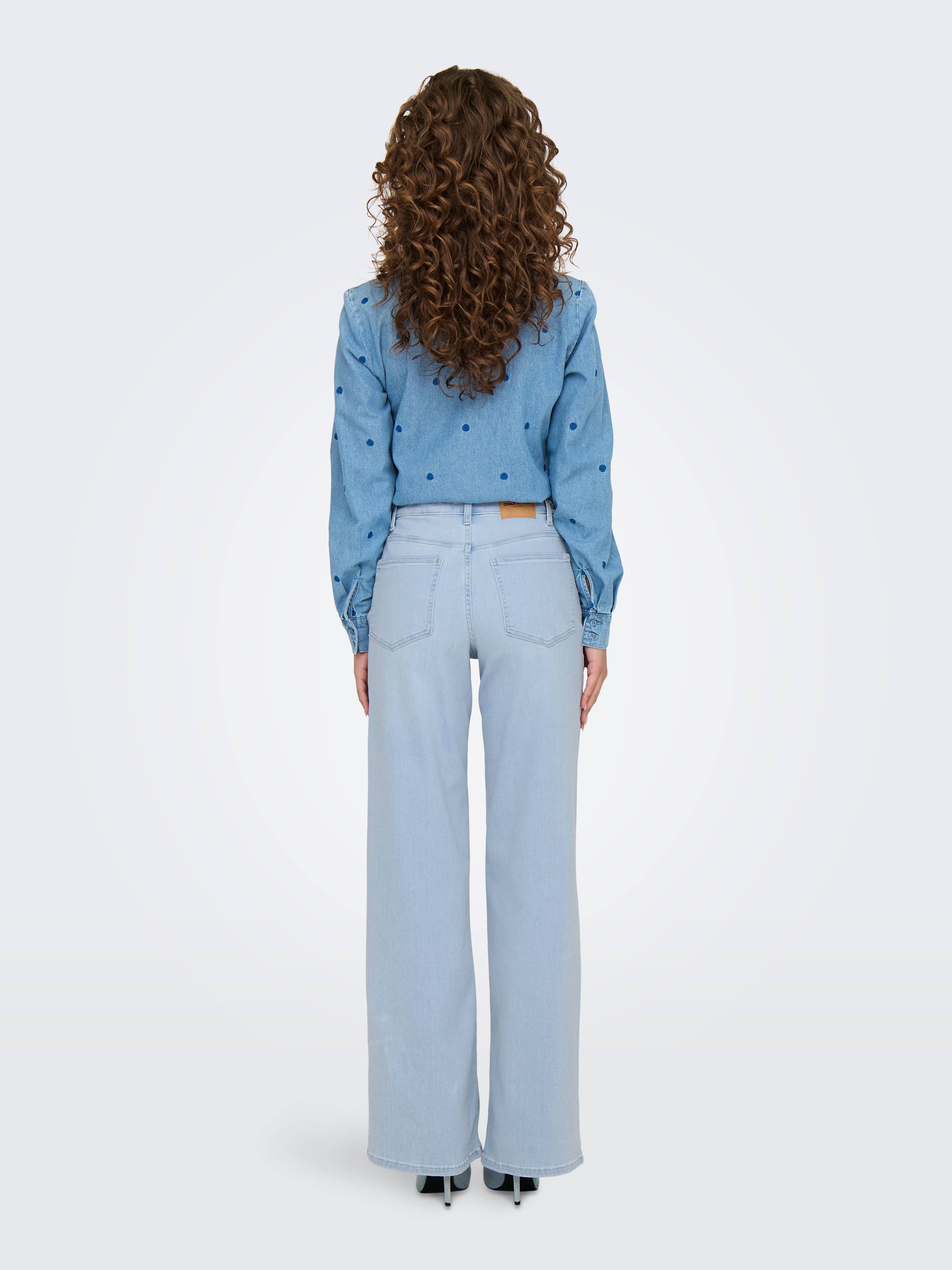 Only High-waist jeans ONLMADISON BLUSH HW WIDE DNM CRO495 NOOS