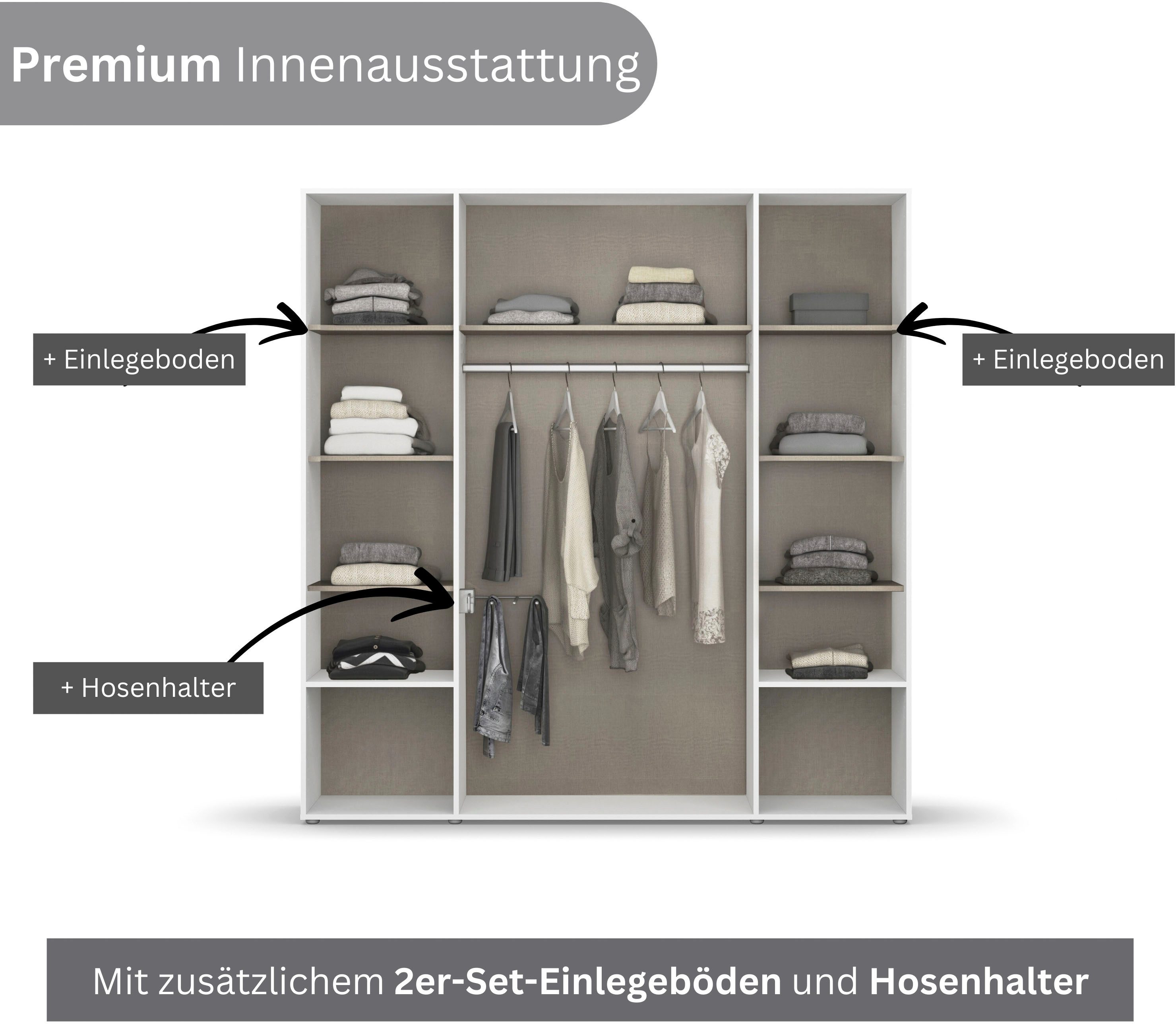 rauch Draaideurkast Kledingkast Kast Garderobe Wasmand NAGATA veel Opbergruimte