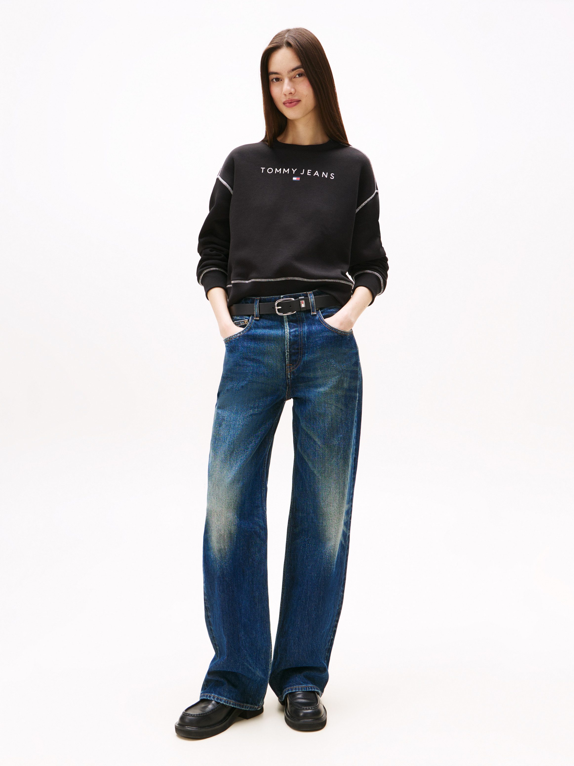 TOMMY JEANS Sweatshirt TJW RLX CRP STITCH LINEAR CREW