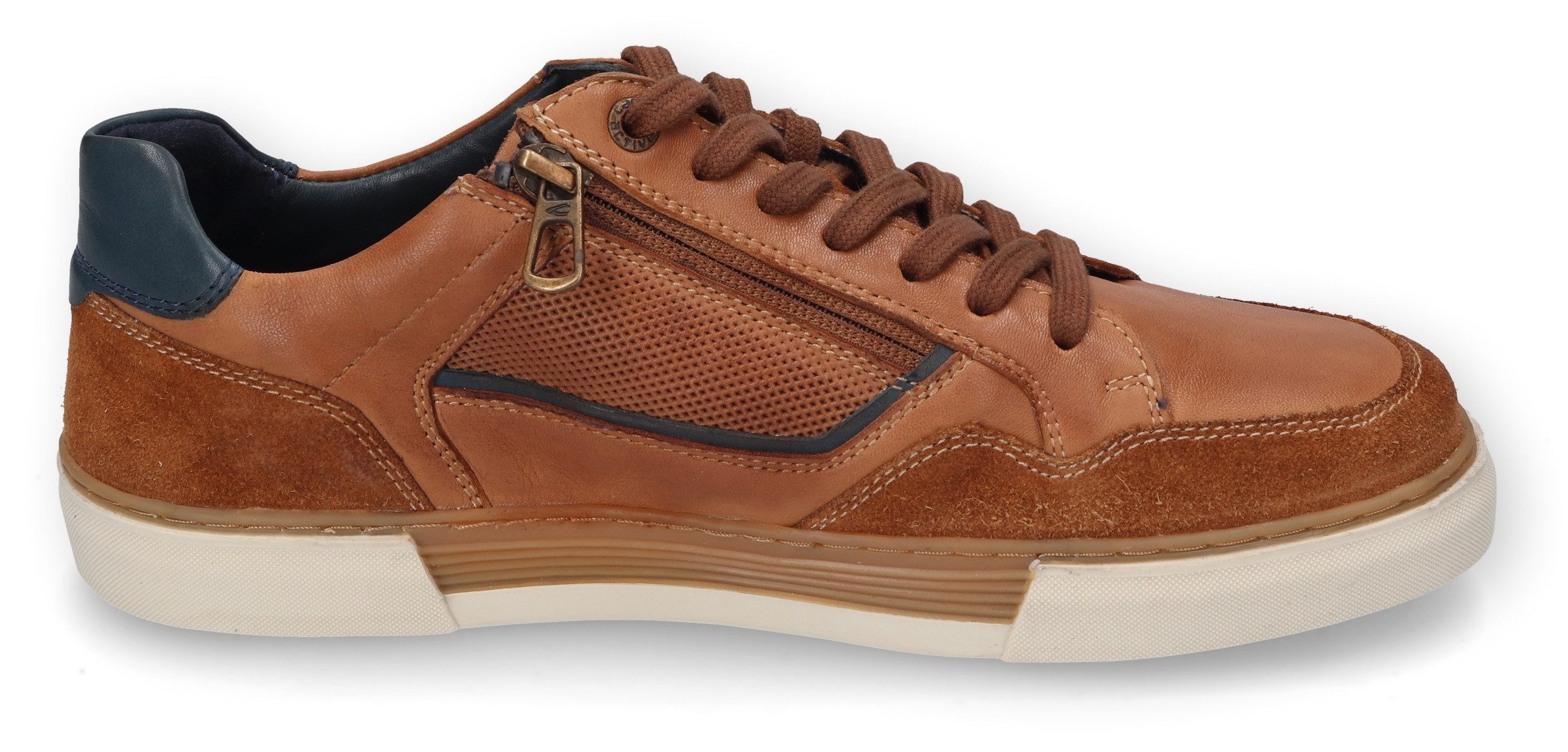 camel active Sneakers , retro sneaker, veterschoen, lage schoen met leren binnenzool