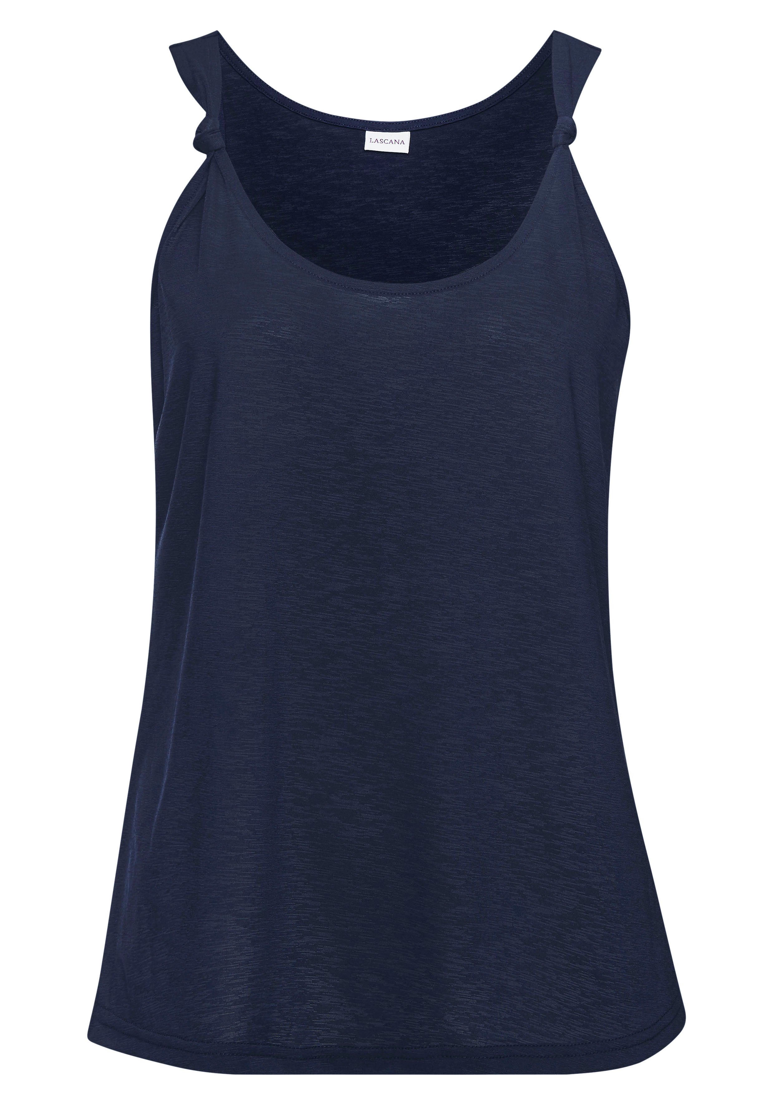 Lascana Tanktop met knoopdetail aan de band