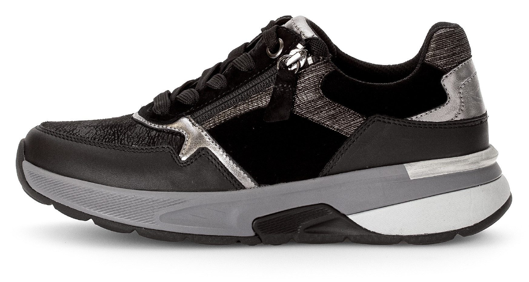 Gabor Rollingsoft Sneakers met sleehak , sleehak, vrijetijdsschoen, lage schoen, veterschoen, contrastafwerkingen dames sleehak sneakers maat 35 EU