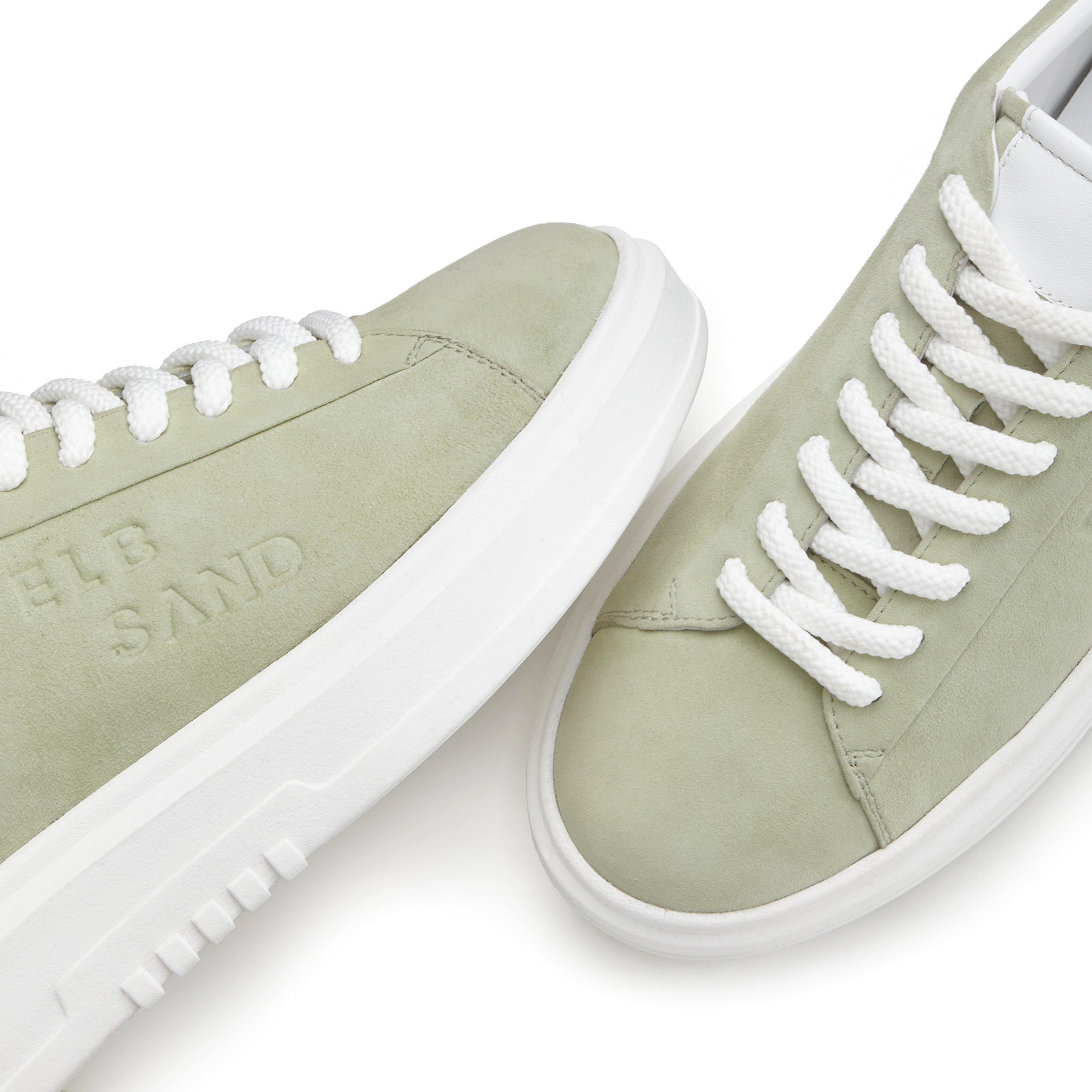 Elbsand Sneakers Veterschoen, vrijetijdsschoen van leer met modieuze plateaus zool