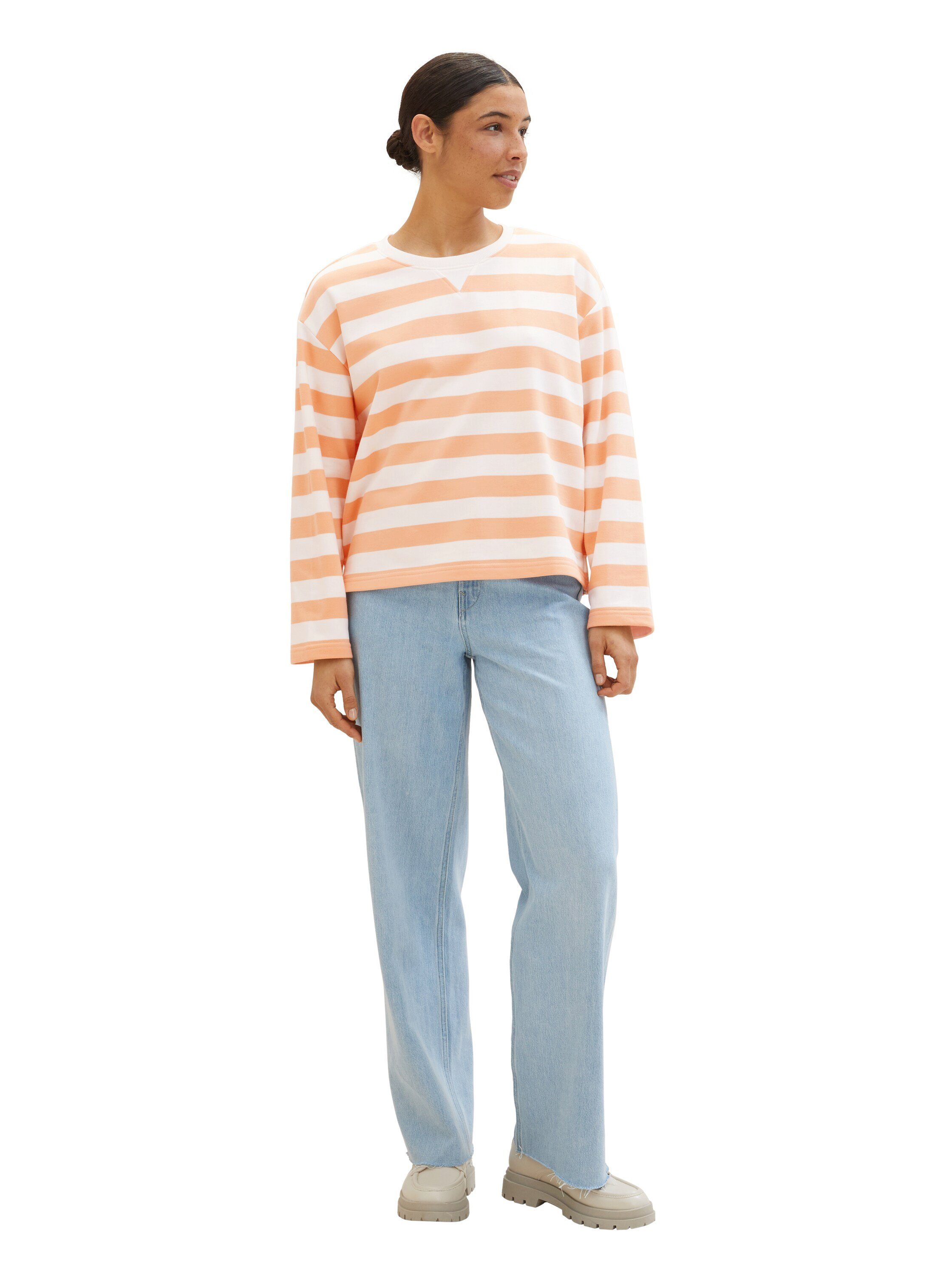 Tom Tailor Sweatshirt in streepoptiek