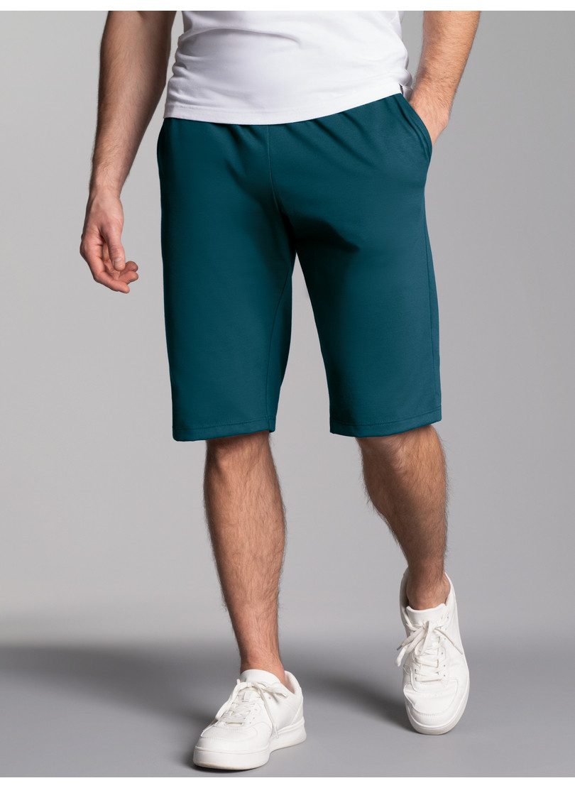 Trigema Jerseybroek TRIGEMA Bermuda (1-delig) heren broeken maat 5XL blauw