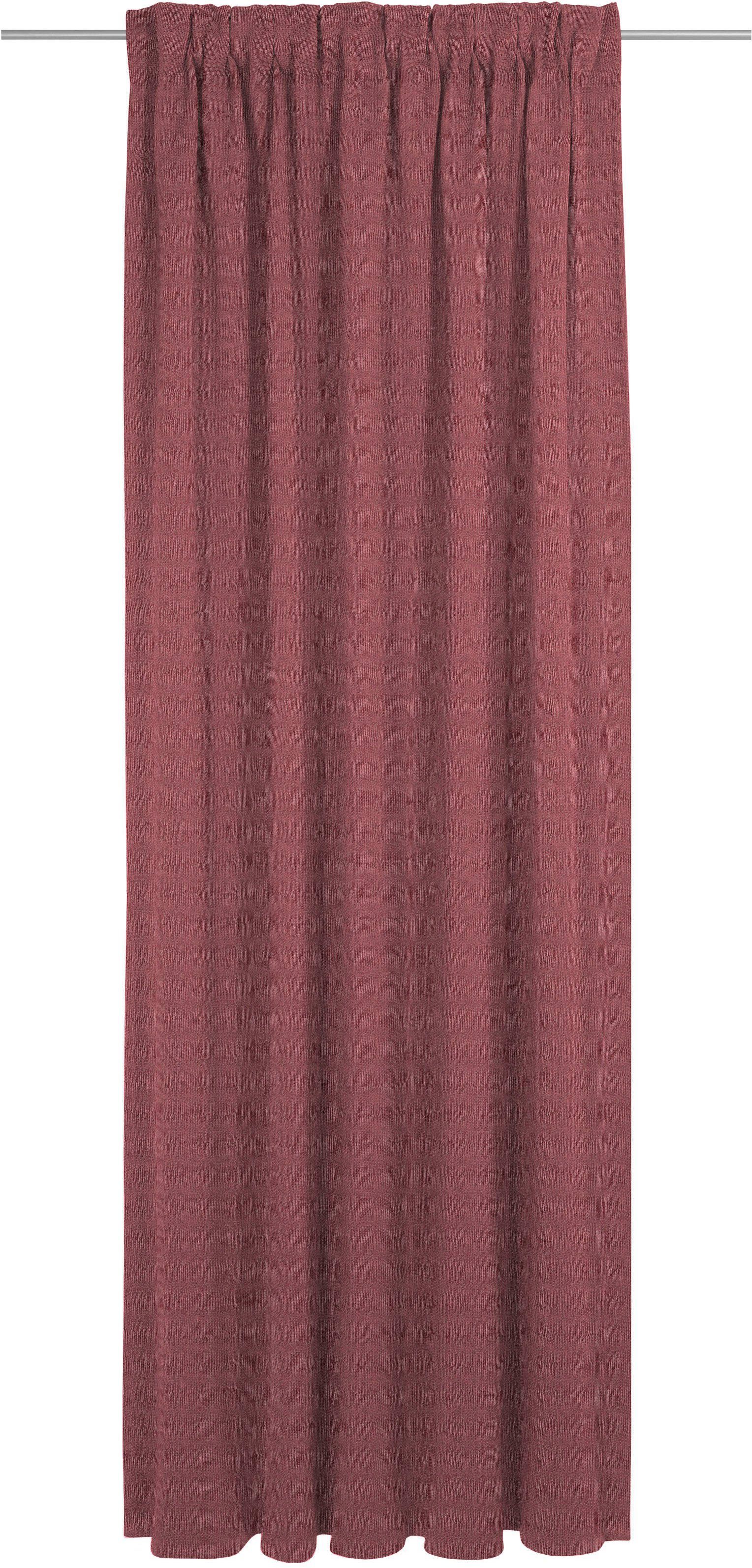 Wirth Gordijn Uni Collection (1 stuk) kant & klaar gordijnen maat 142 cm x 155 cm rood