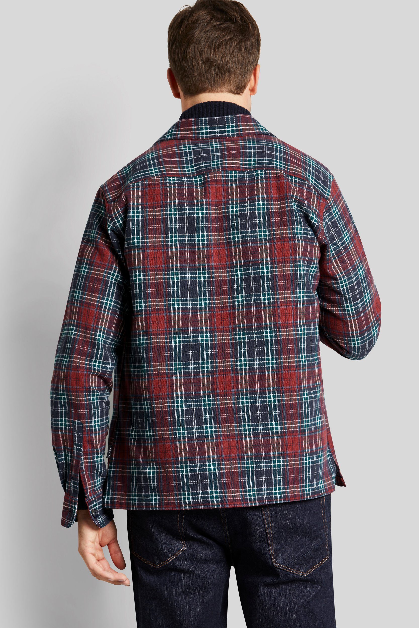 Bugatti Overhemd met lange mouwen Overshirt met geruit patroon