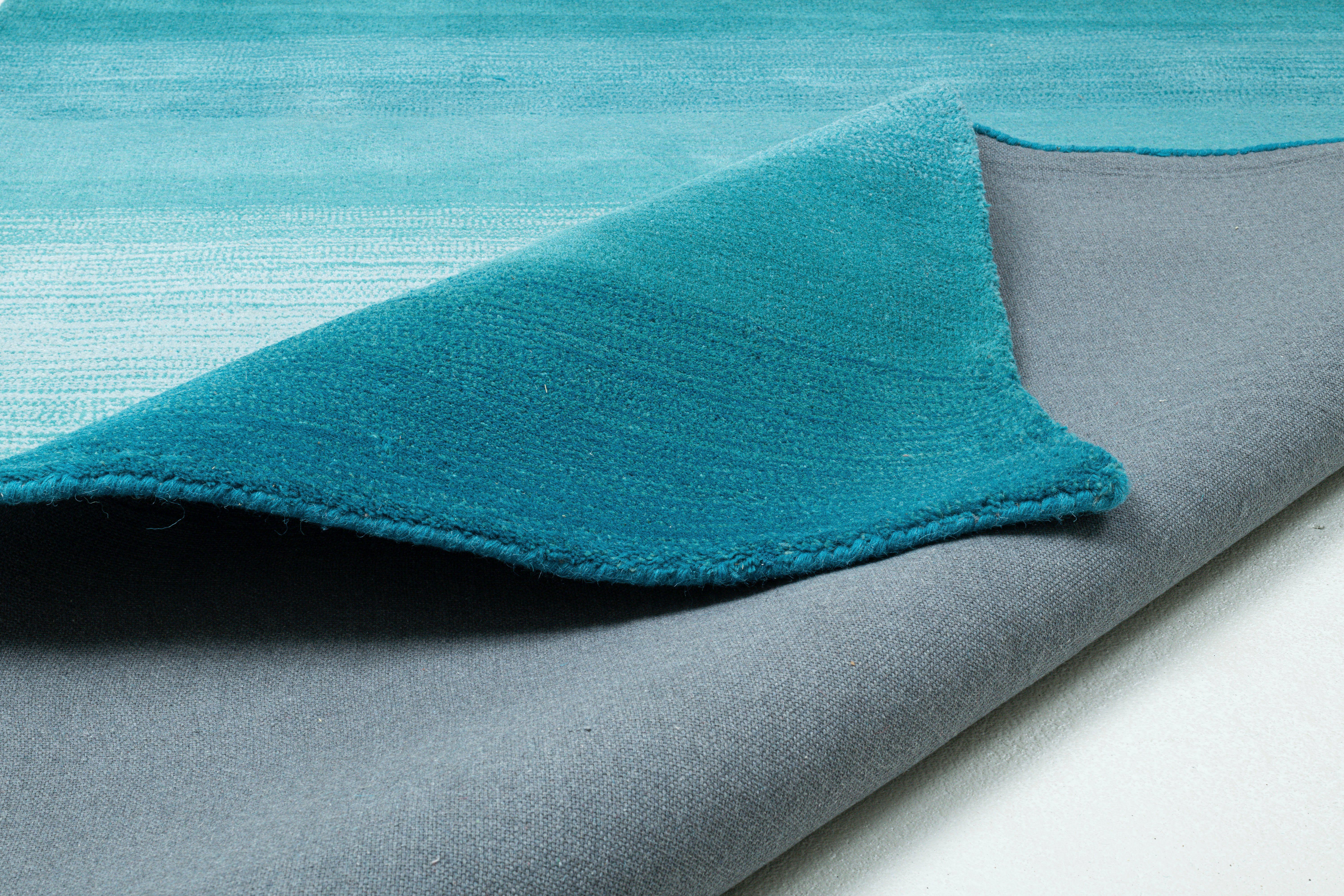my home Wollen kleed Lessach Handgeweven tapijt, met moderne kleurverloop, 100% wol, handgeweven