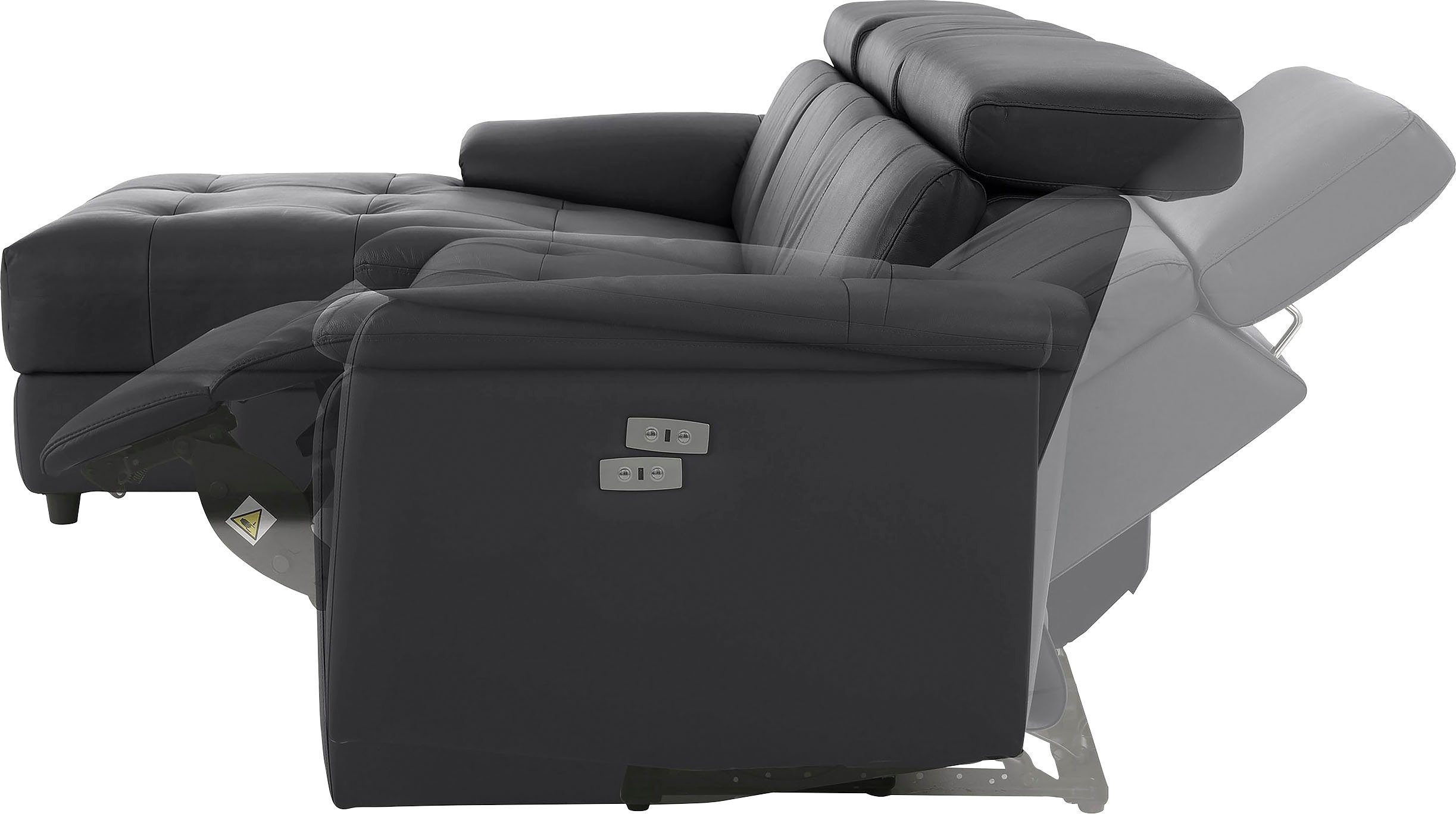 Home affaire Hoekbank Binado, L-vorm, met handmatige of elektrische relaxfunctie met usb-aansluiting
