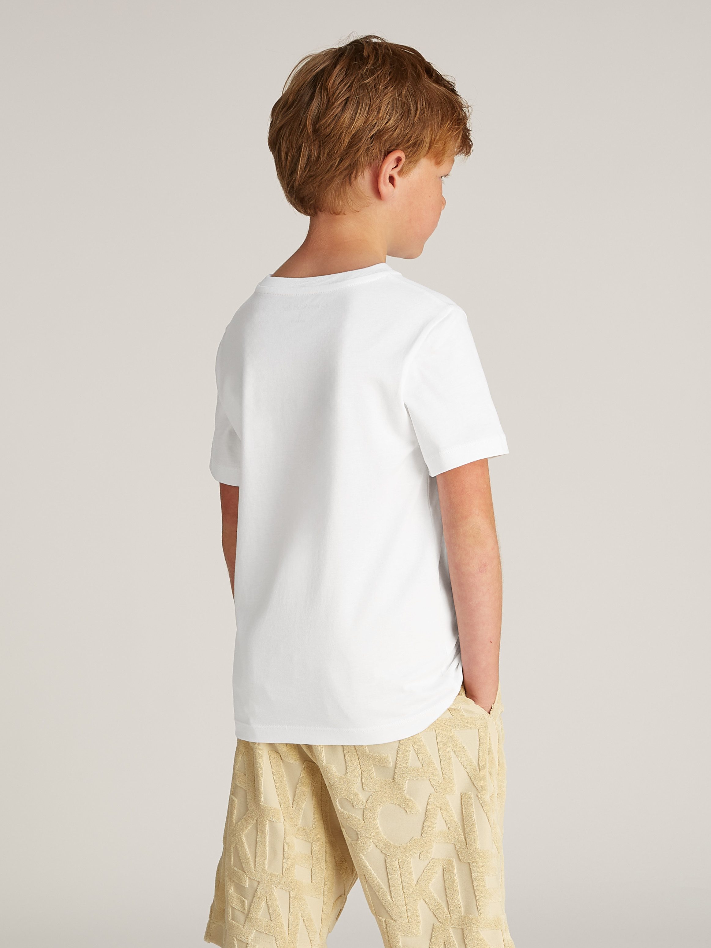 Calvin Klein T-shirt 2-PACK MONOGRAM TOP voor kinderen tot 16 jaar met logo-opdruk (2-delig)