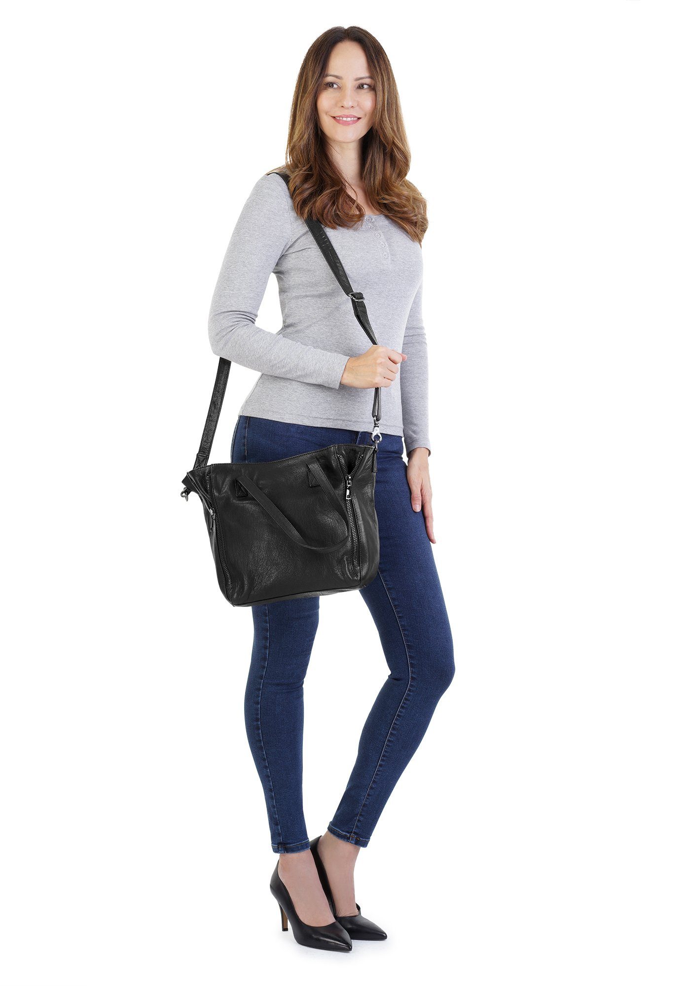 Forty Degrees Shopper echt leder