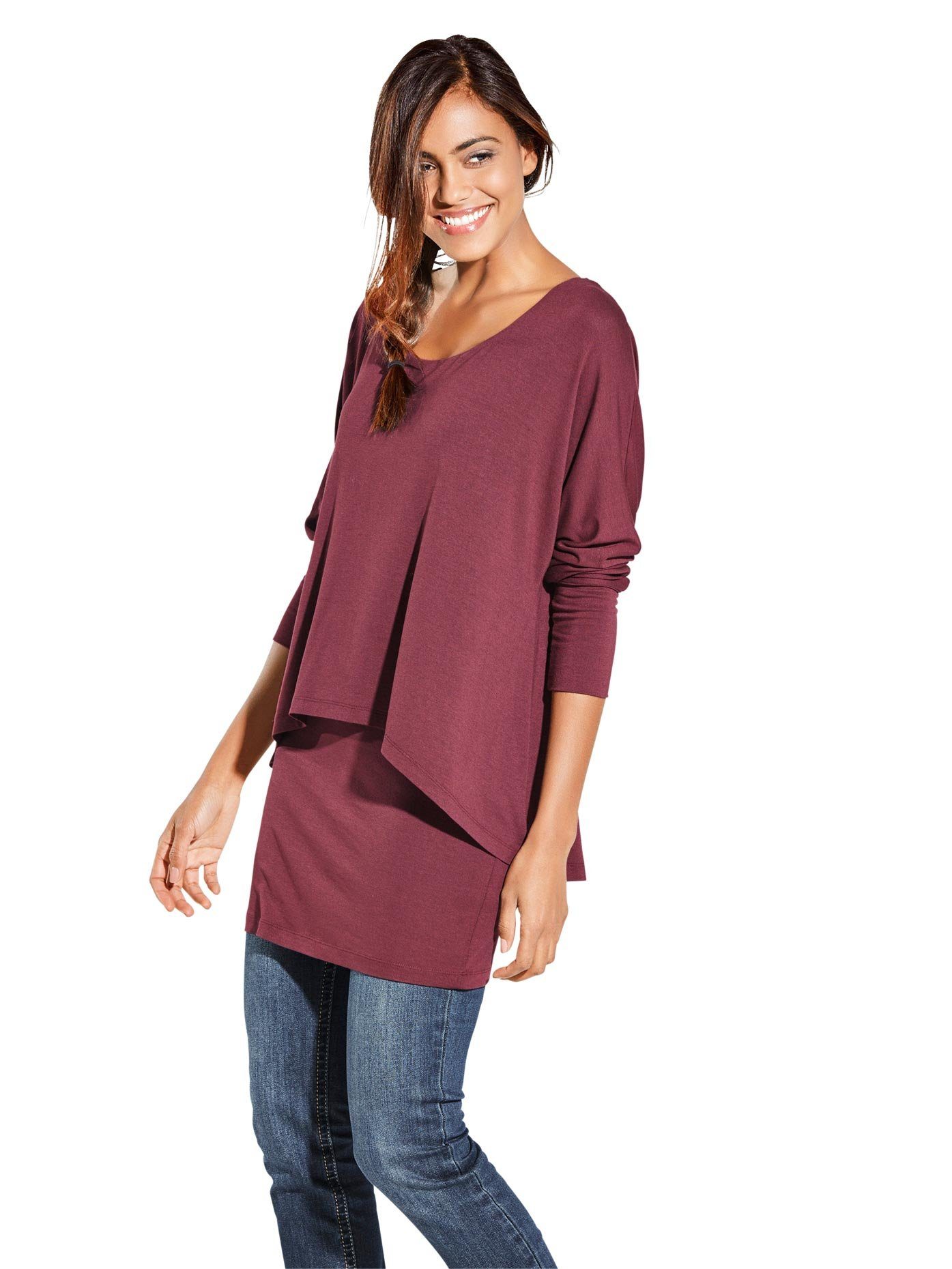 heine Shirt met ronde hals (1-delig)