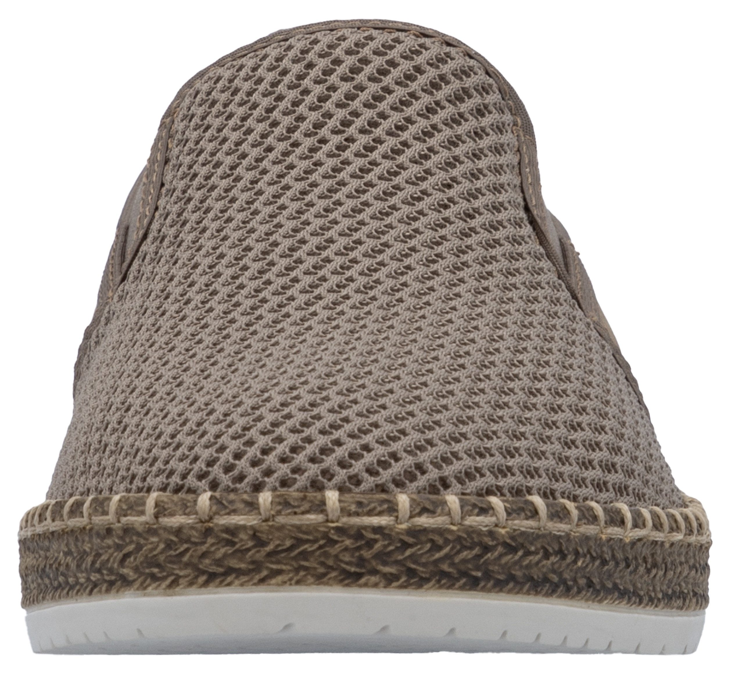 Rieker Espadrilles Slipper, strand schoen, zomerschoen met stretchinzetten