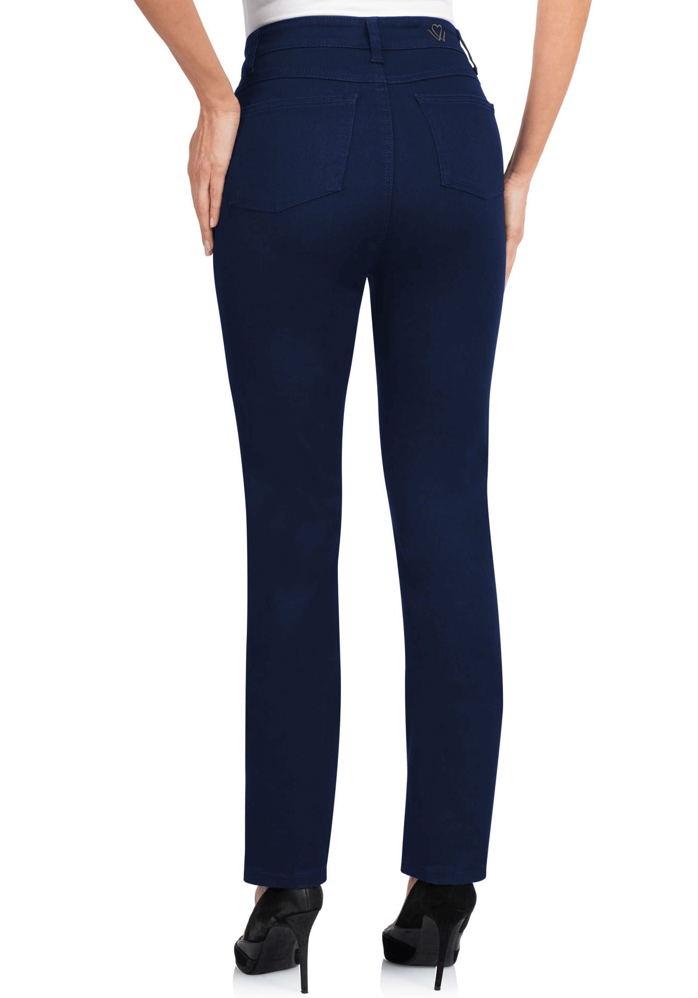 wonderjeans High-waist jeans in de materiaalmix